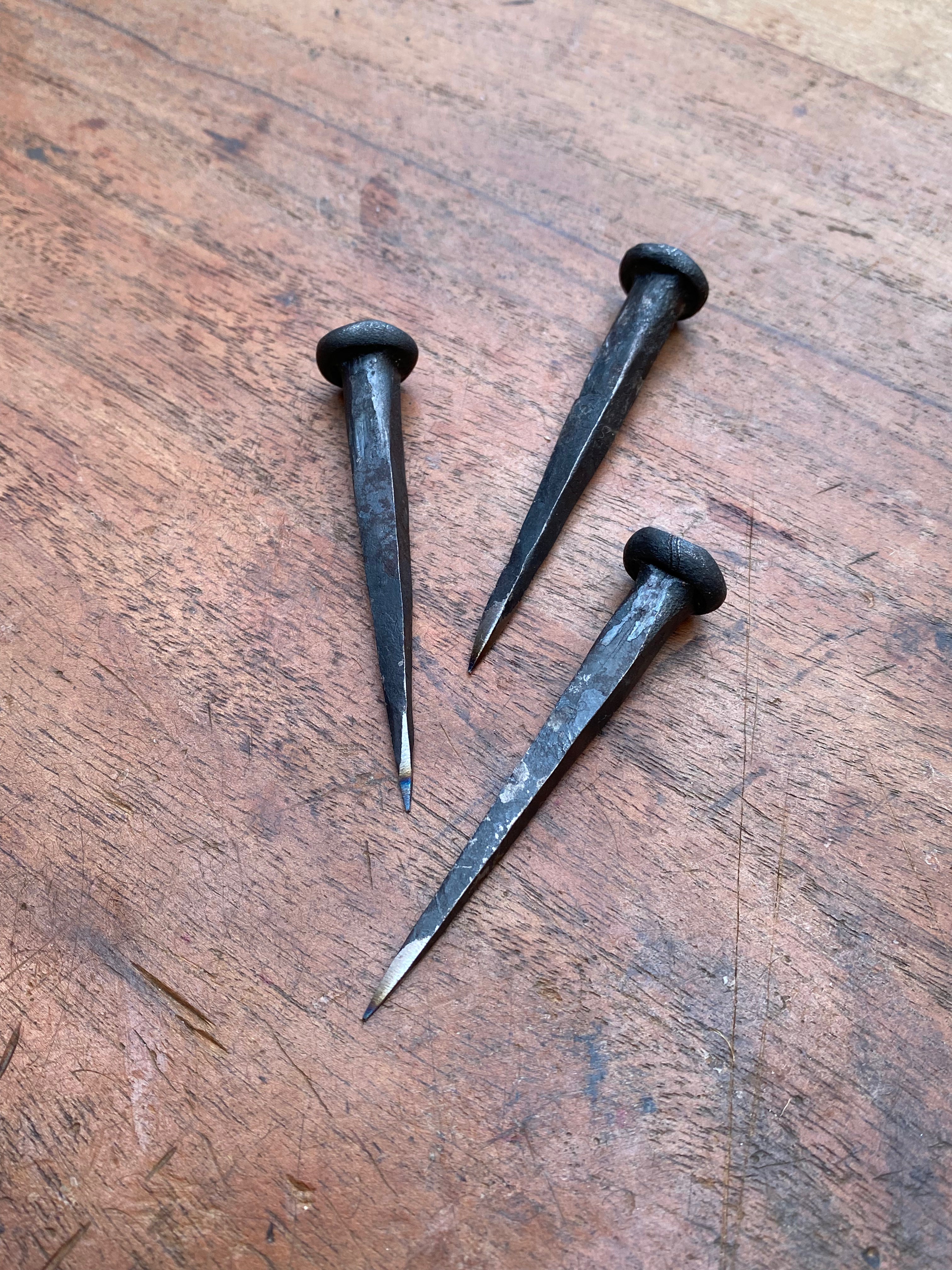 Handforged Sharpened Scribing Nails