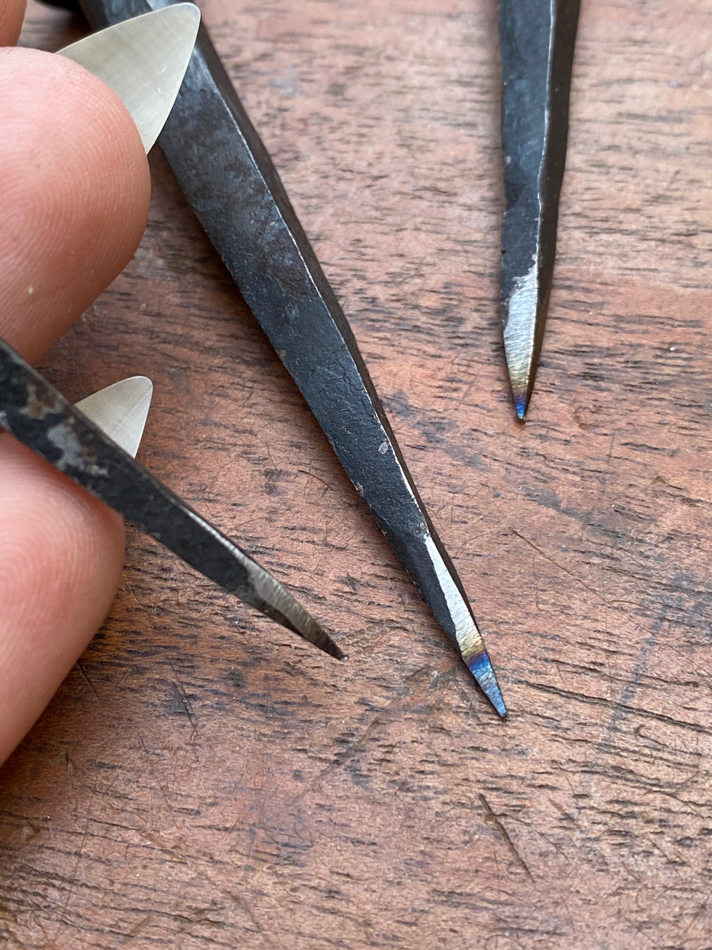 Handforged Sharpened Scribing Nails
