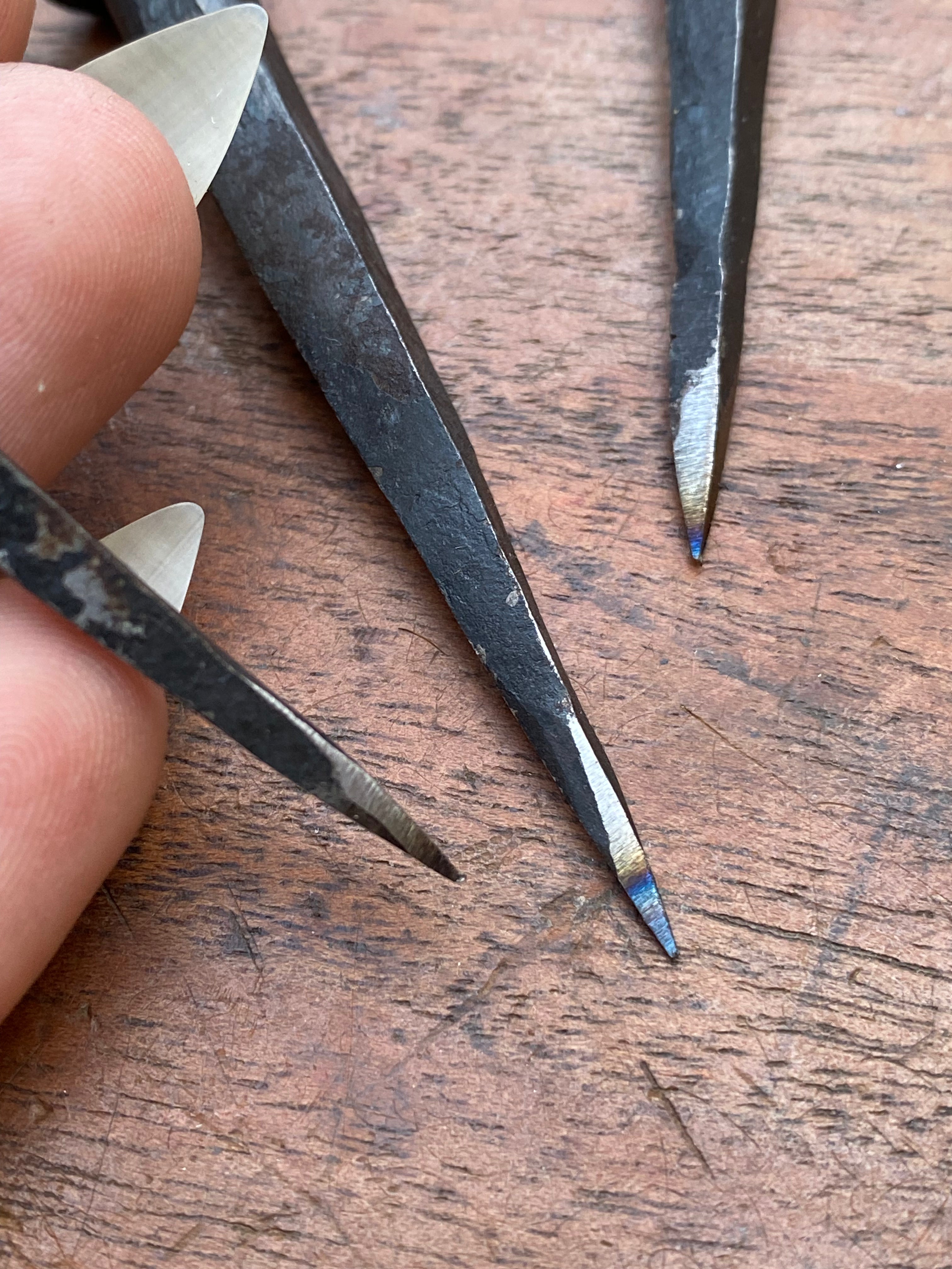Handforged Sharpened Scribing Nails
