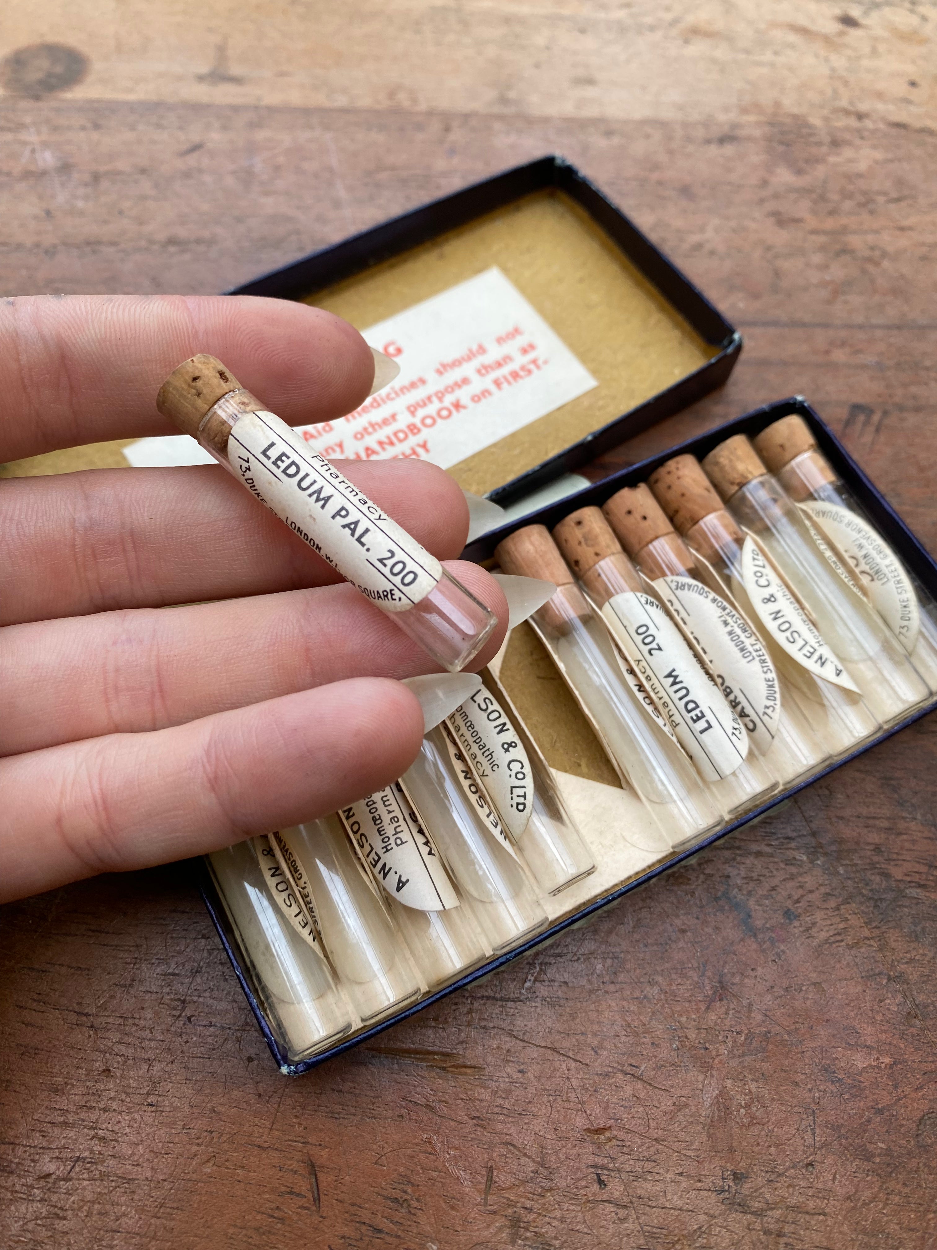 Vintage Homeopathic Kit with Glass Vials