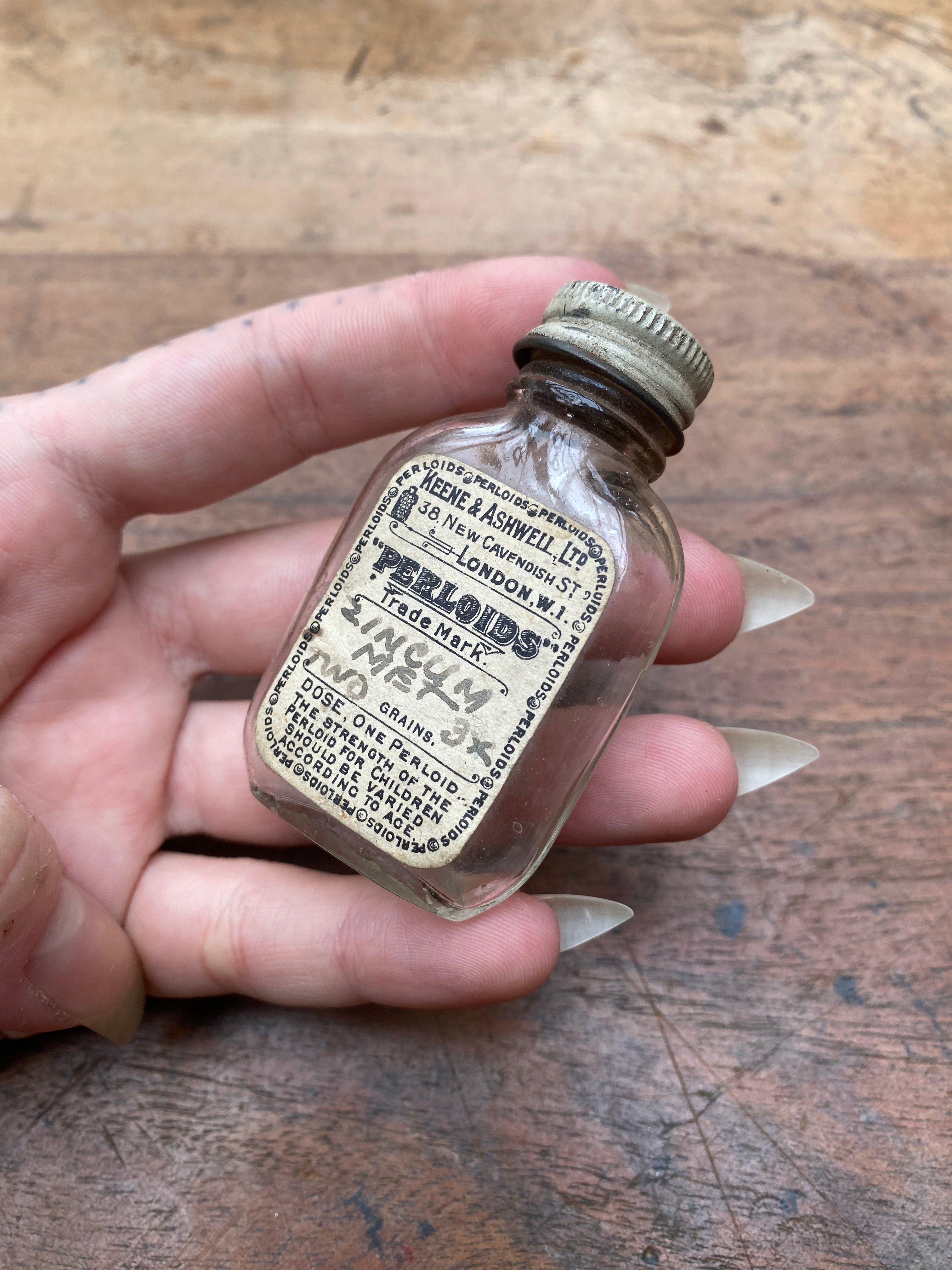 Vintage Homeopathic Medicine Glass Bottle