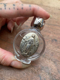 Holy Water Glass Bottle with Virgin Mary