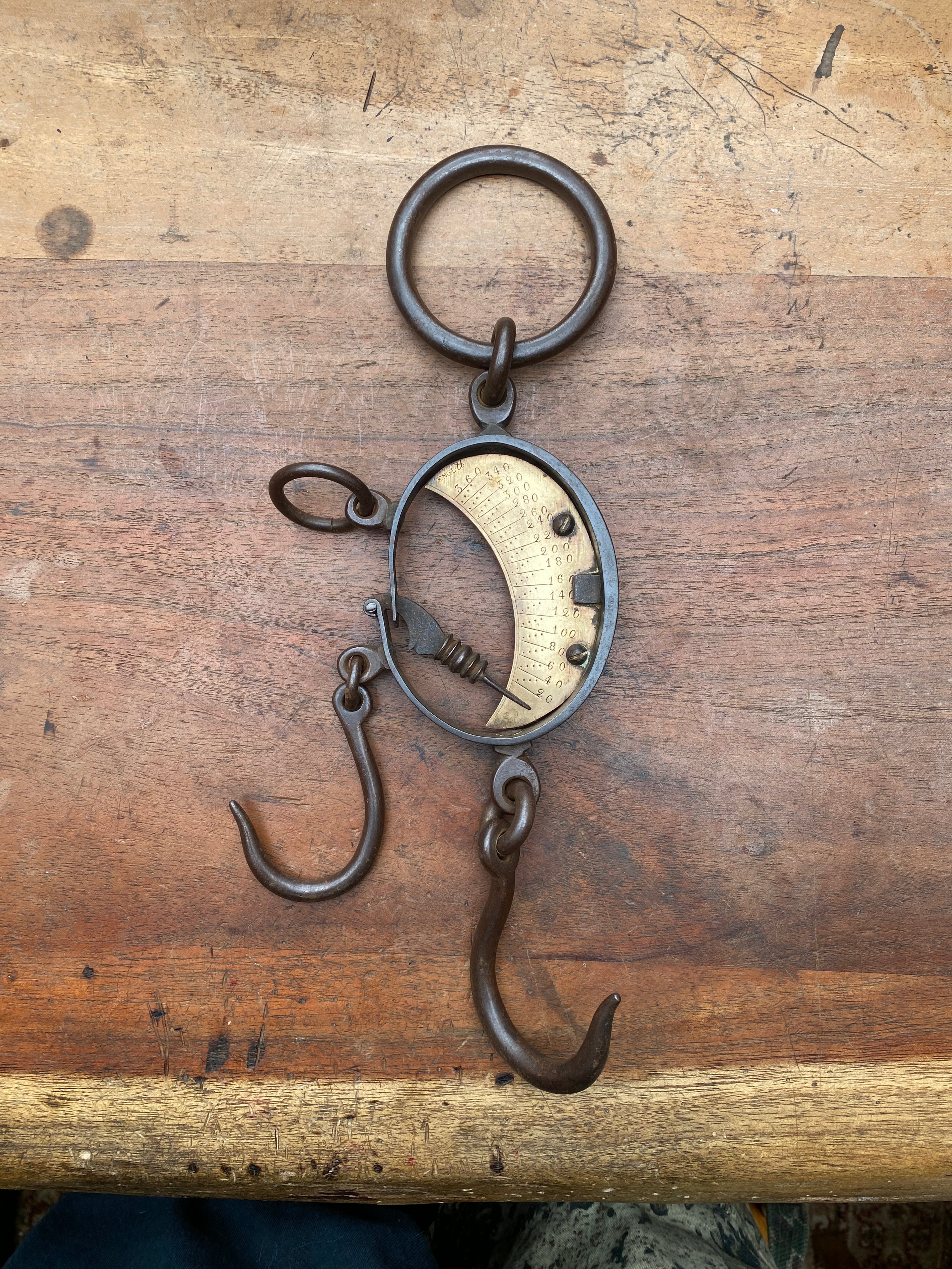 Vintage Brass And Steel Mancur Balance Scale