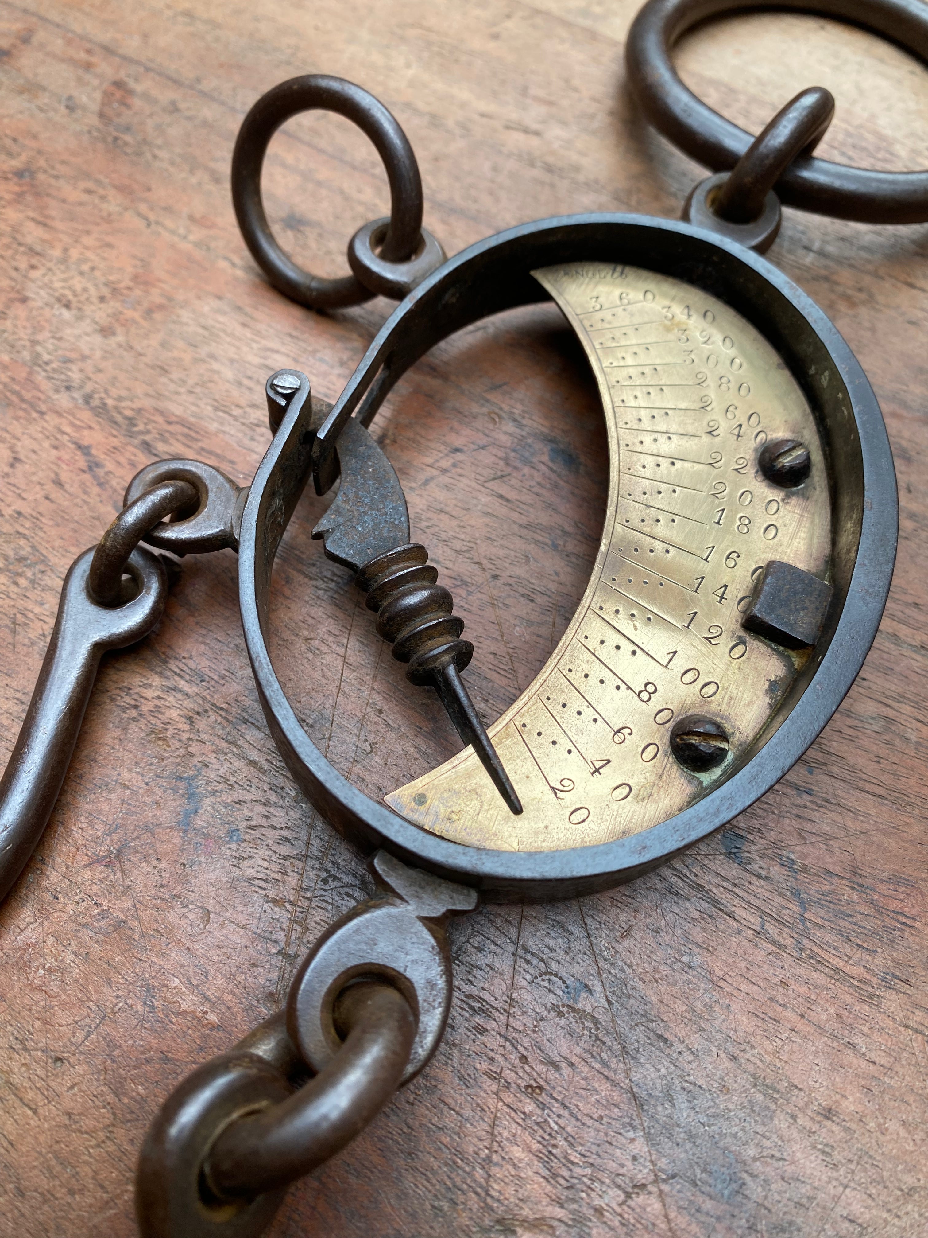 Vintage Brass And Steel Mancur Balance Scale