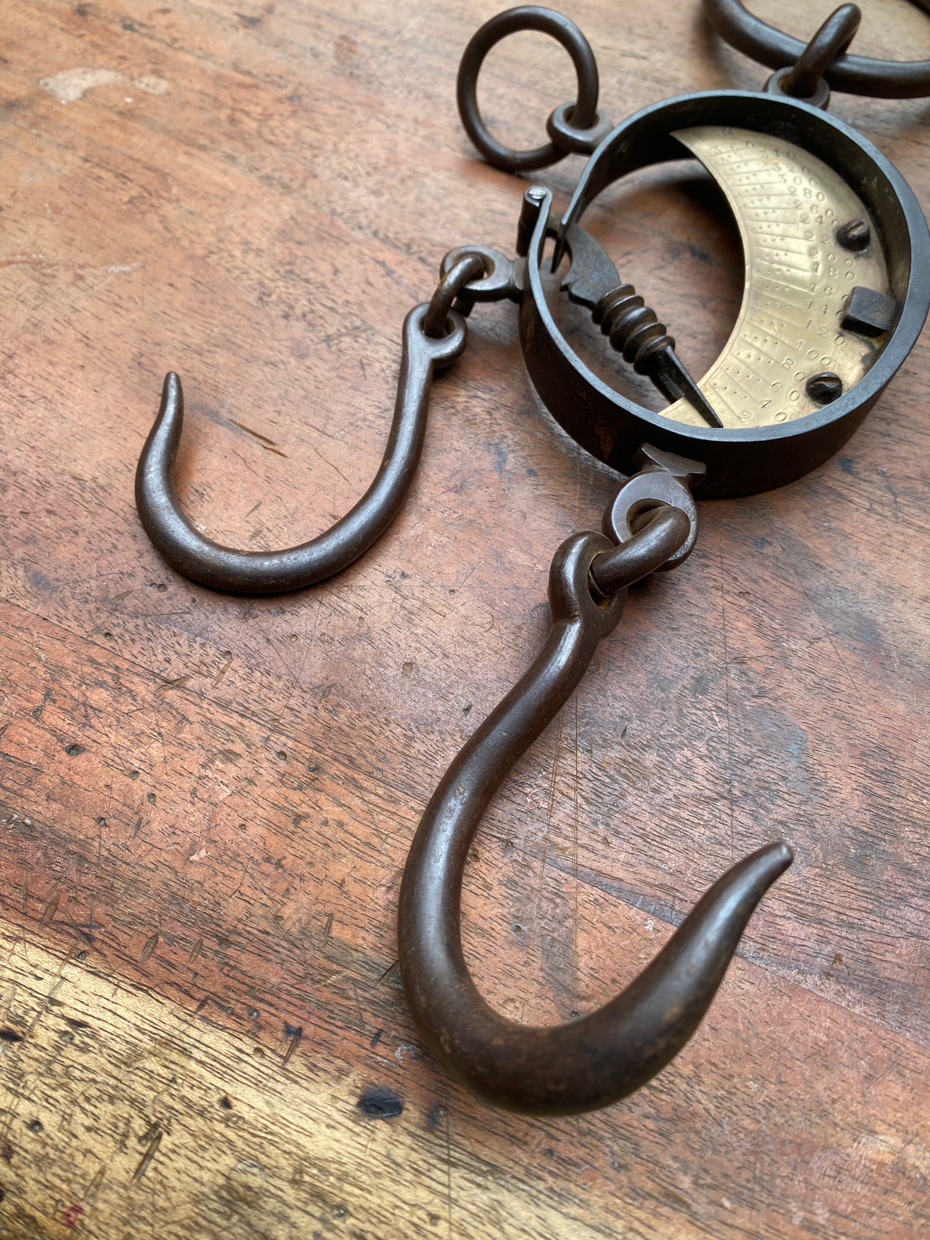 Vintage Brass And Steel Mancur Balance Scale