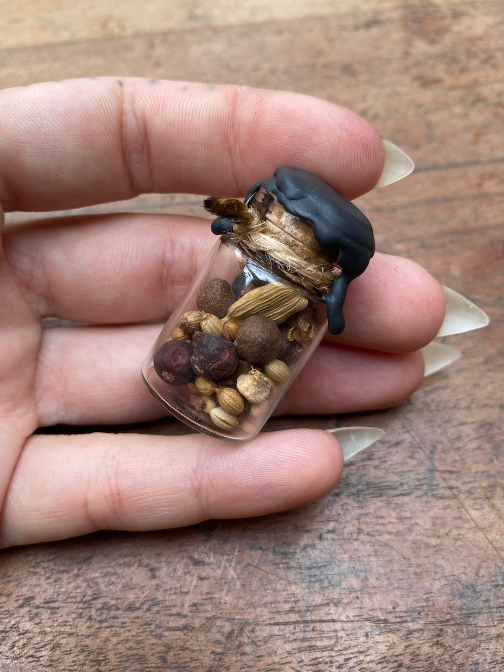 Sealed Herb Protection Glass Spell Jar