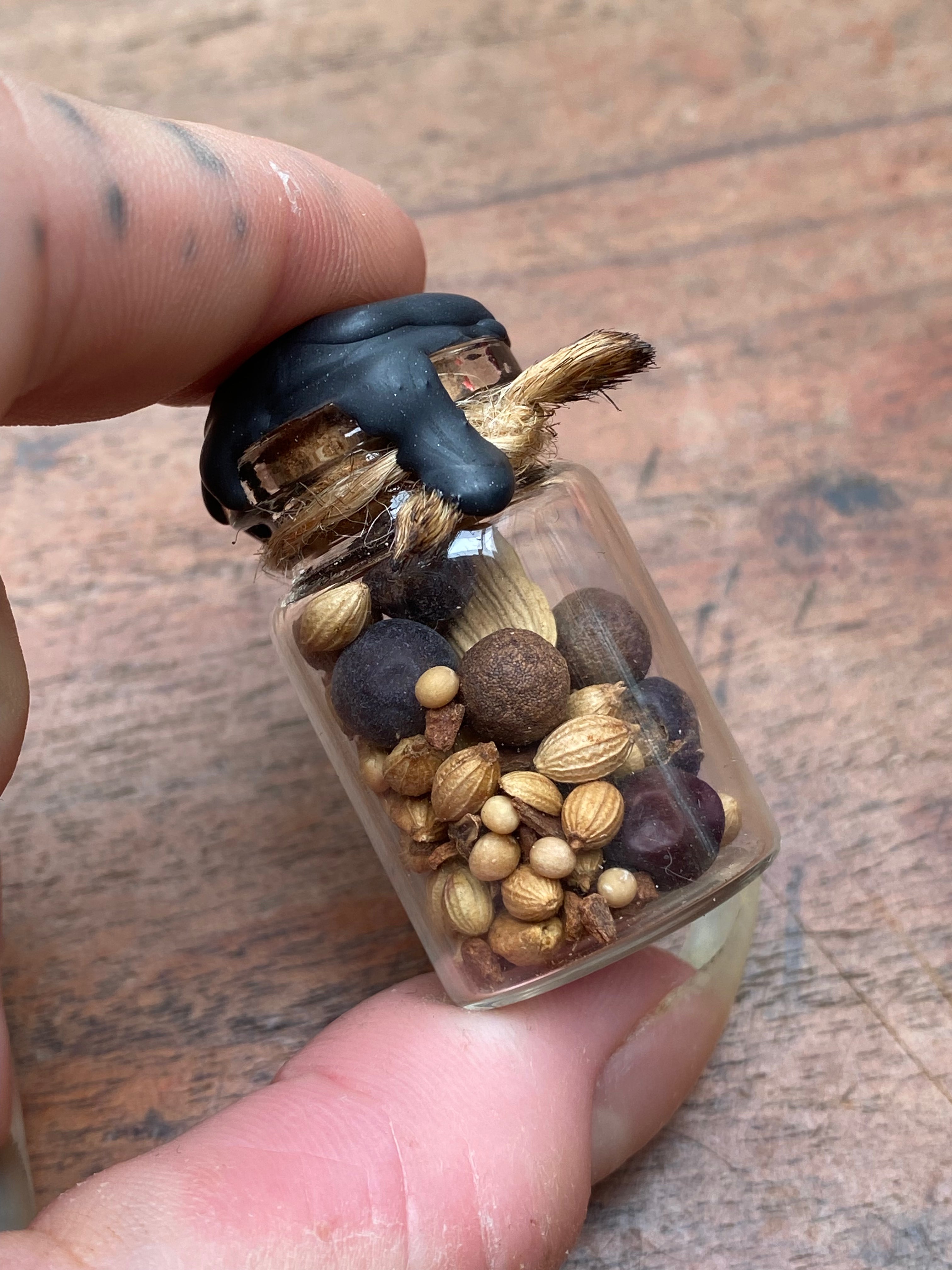 Sealed Herb Protection Glass Spell Jar