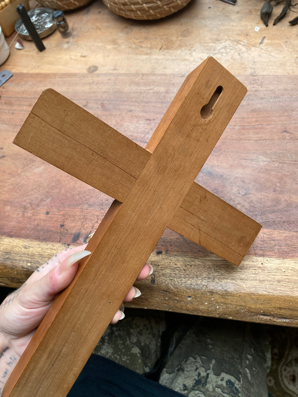 Vintage Last Rites Crucifix Complete with Candles and Holy Water Bottle