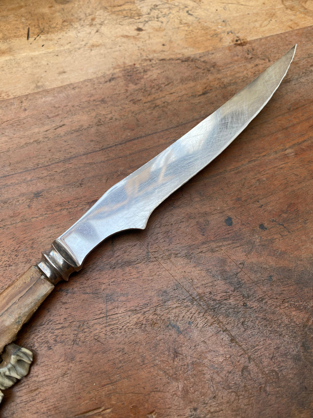 Mudlarked Jawbone with Skull Bead Dagger
