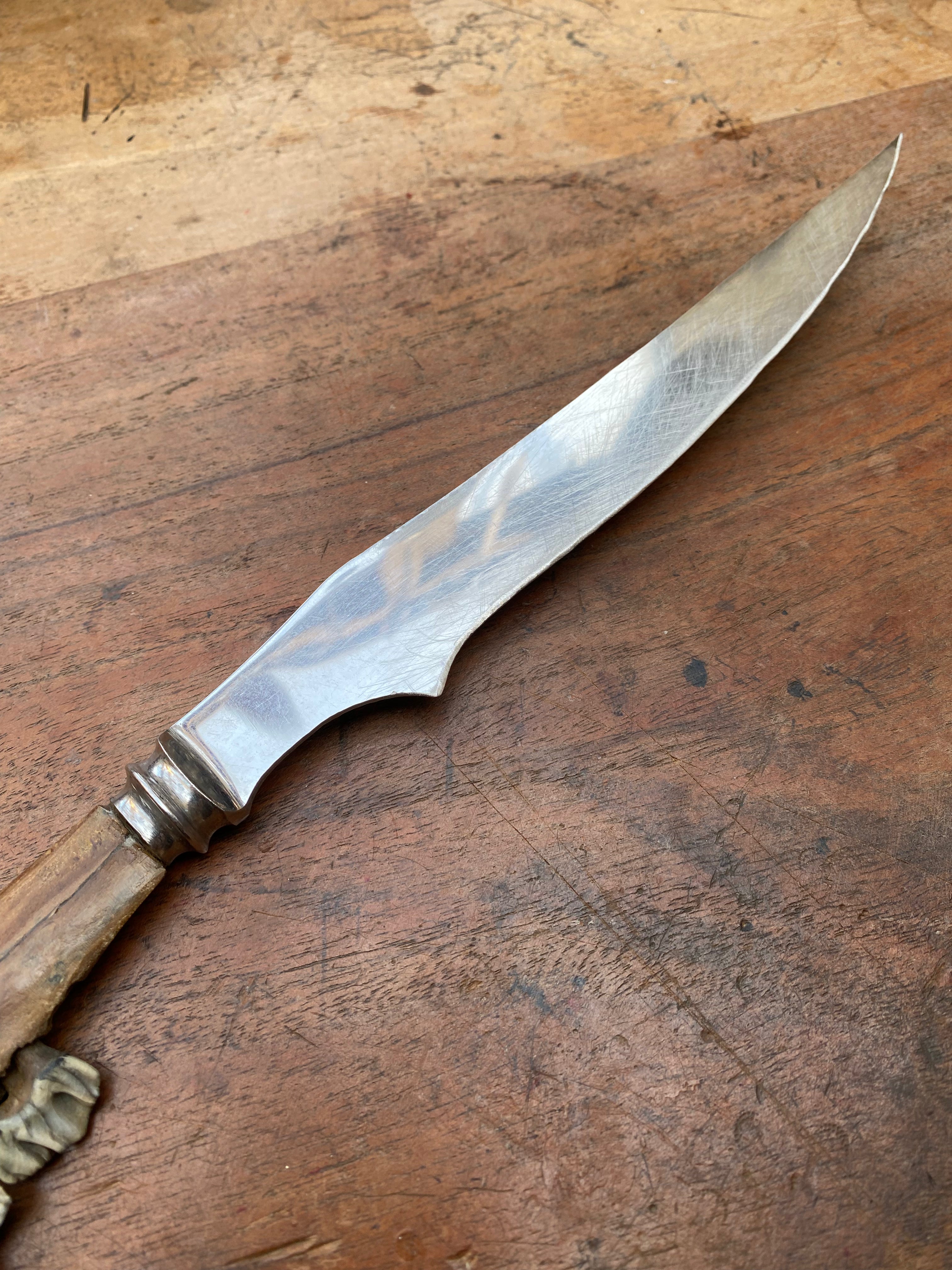 Mudlarked Jawbone with Skull Bead Dagger