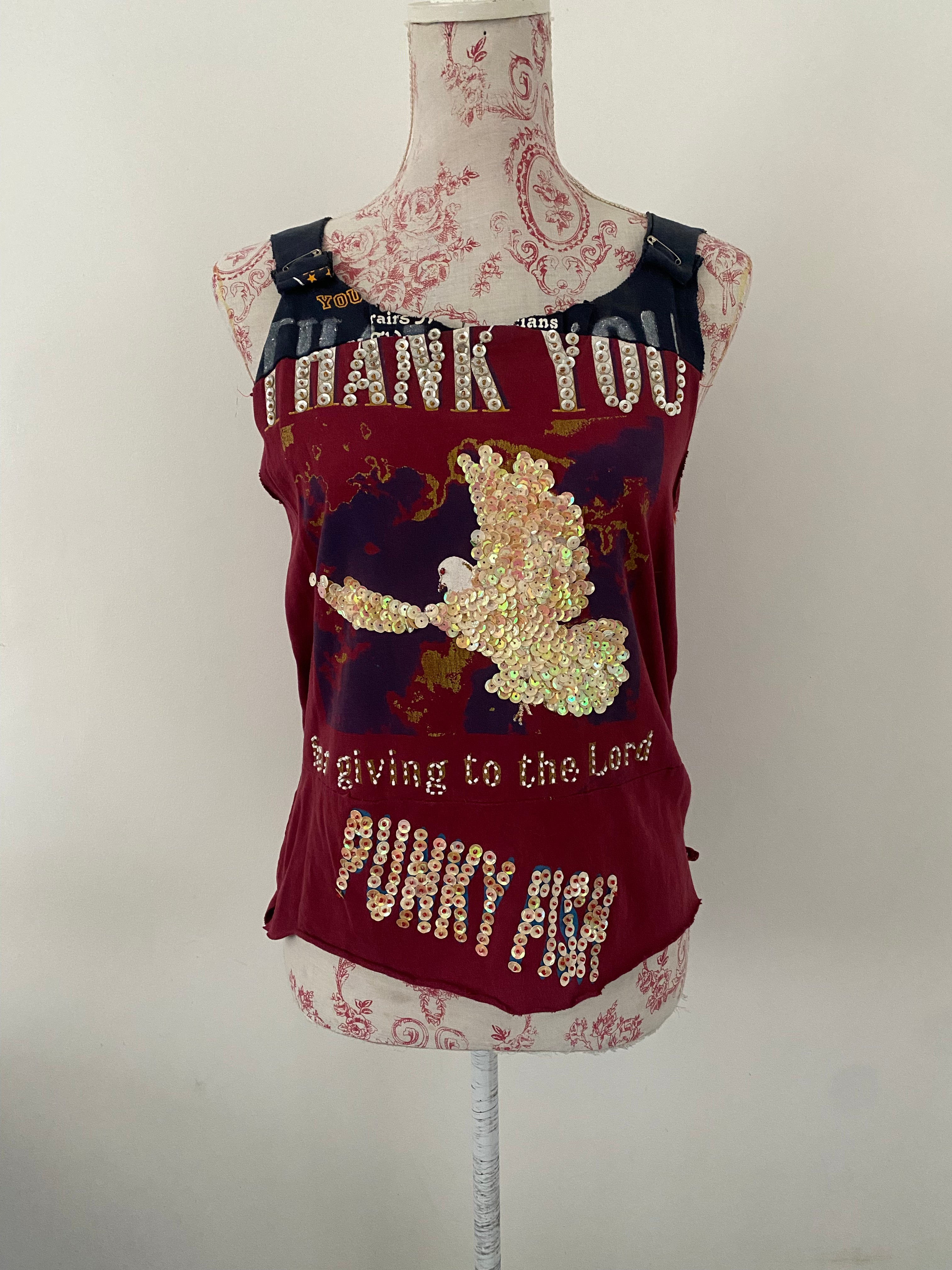 Upcycled 'Punky Fish' Tank Top
