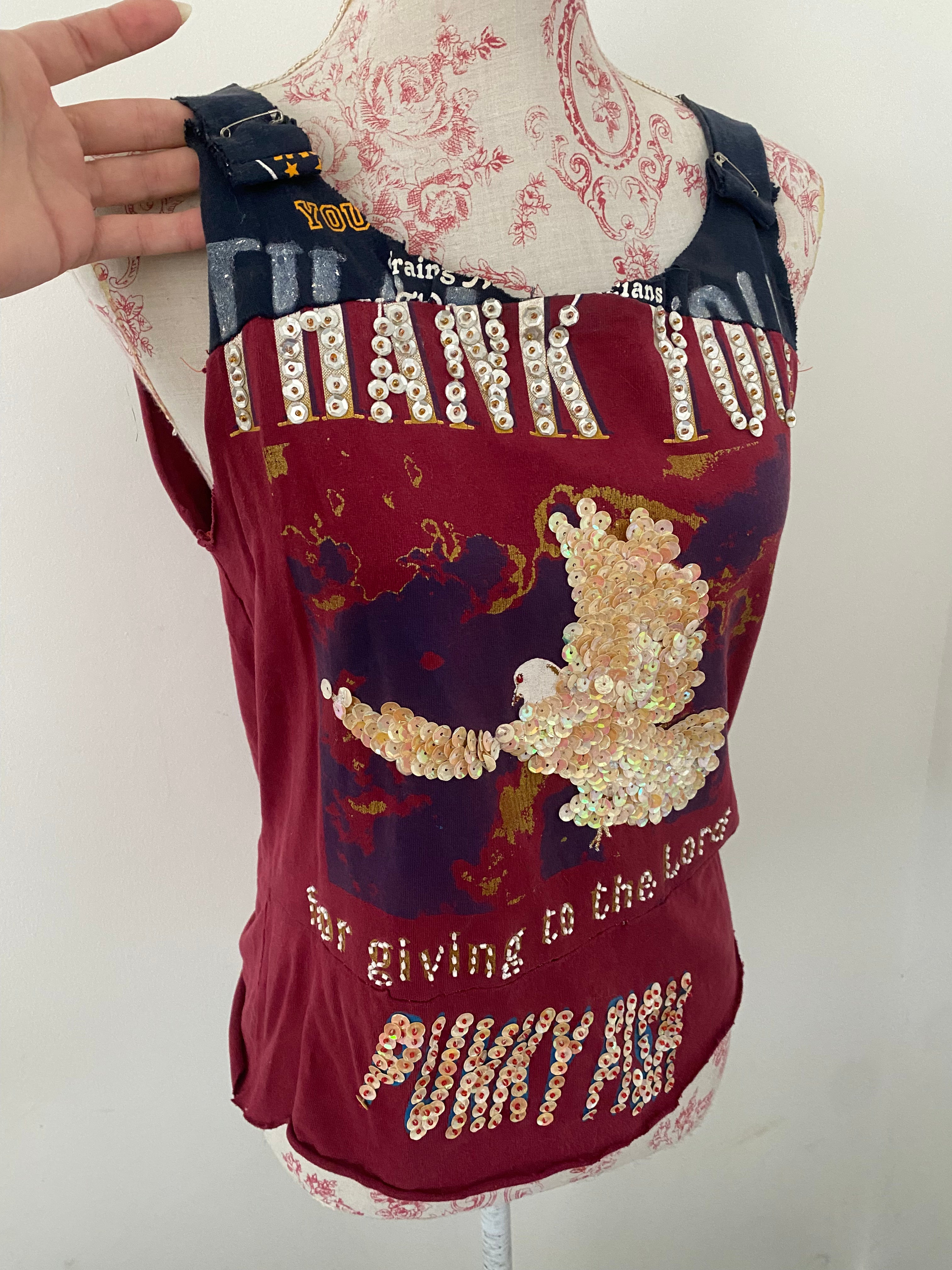 Upcycled 'Punky Fish' Tank Top