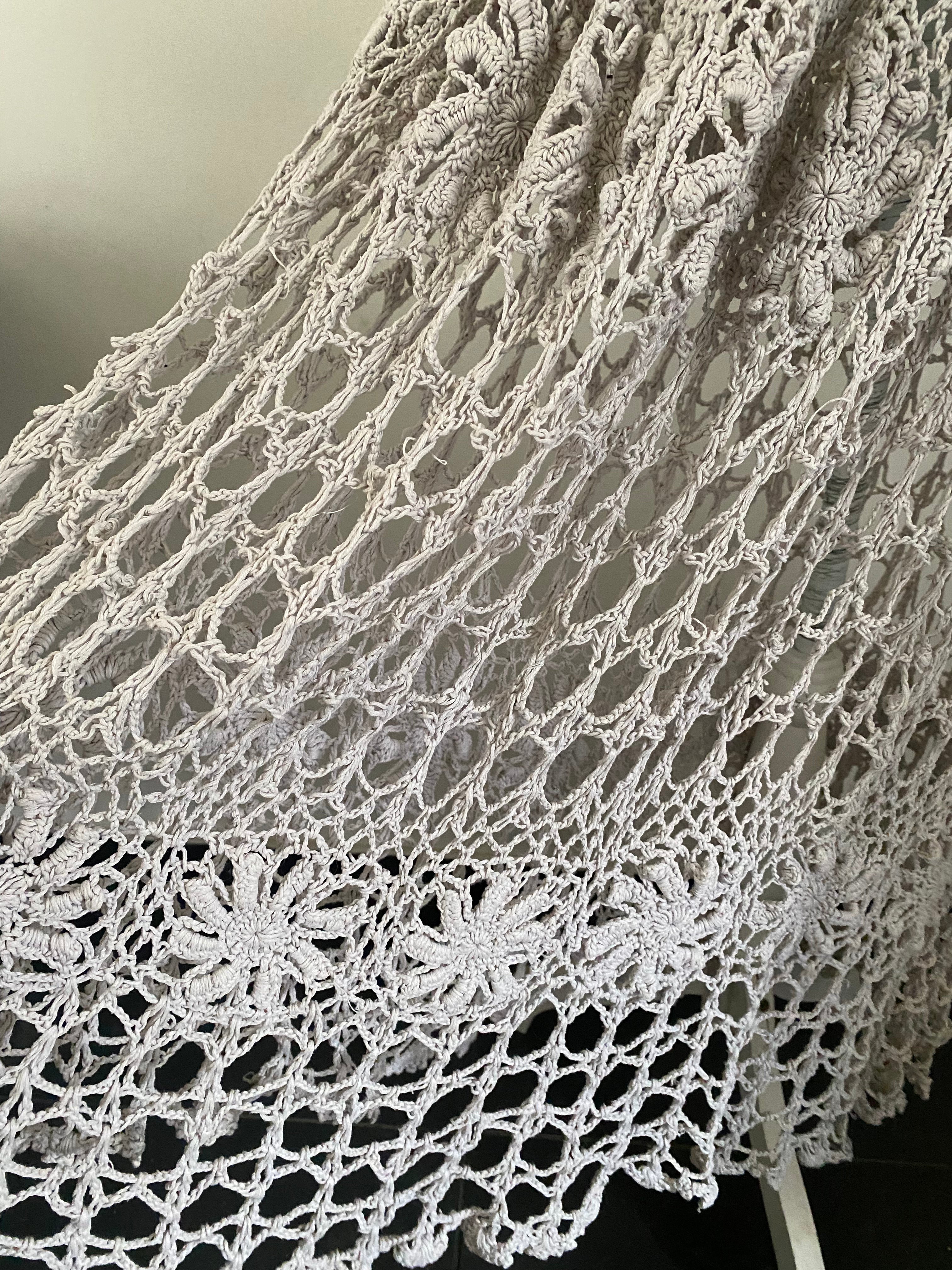 White Knitted Lace Maxi Skirt