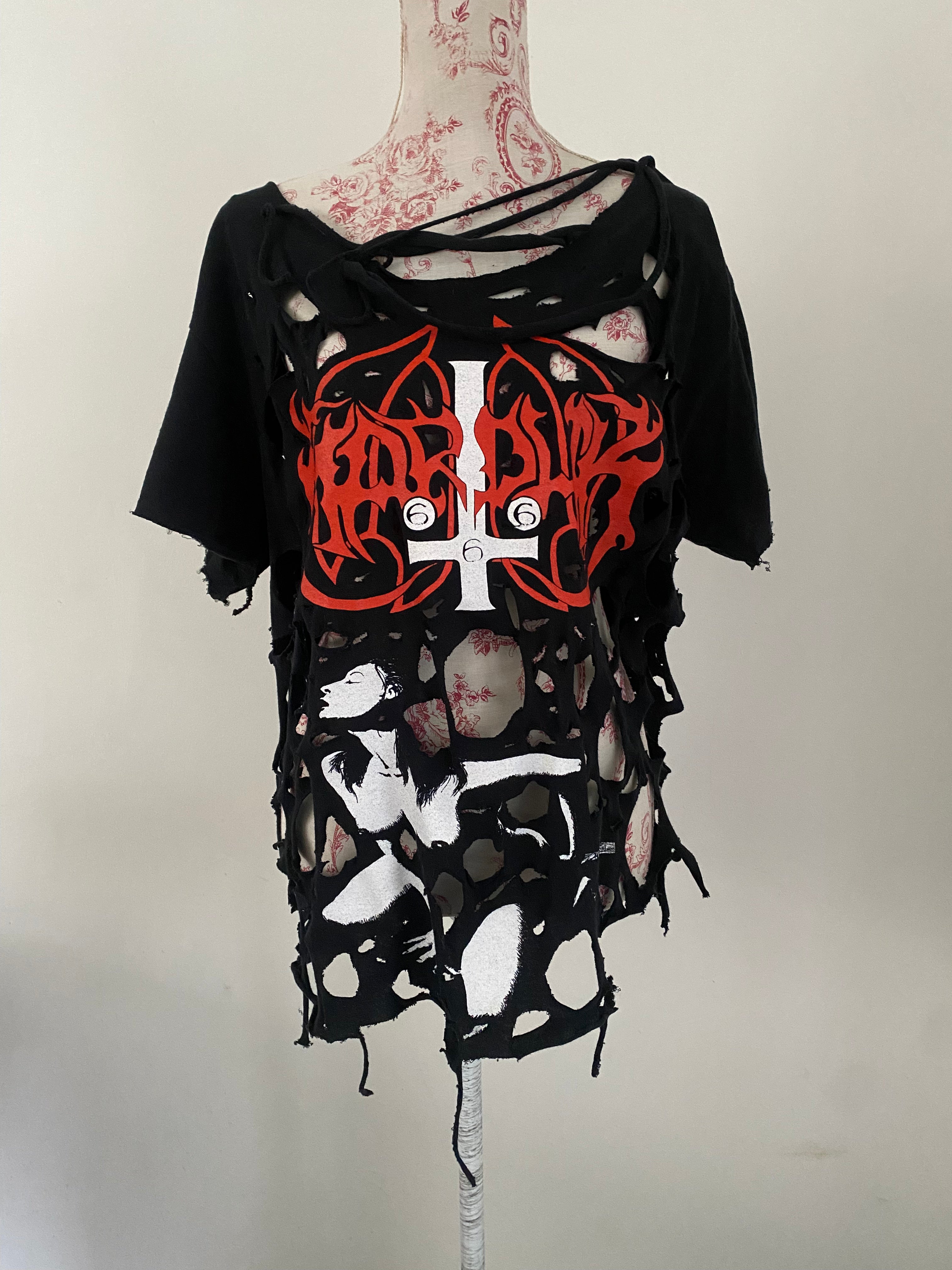 Upcycled Marduk 'Fuck Me Jesus' Metal T-shirt