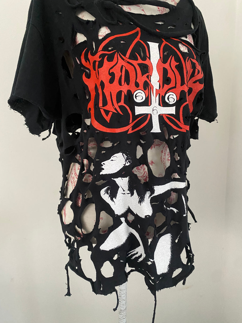 Upcycled Marduk 'Fuck Me Jesus' Metal T-shirt