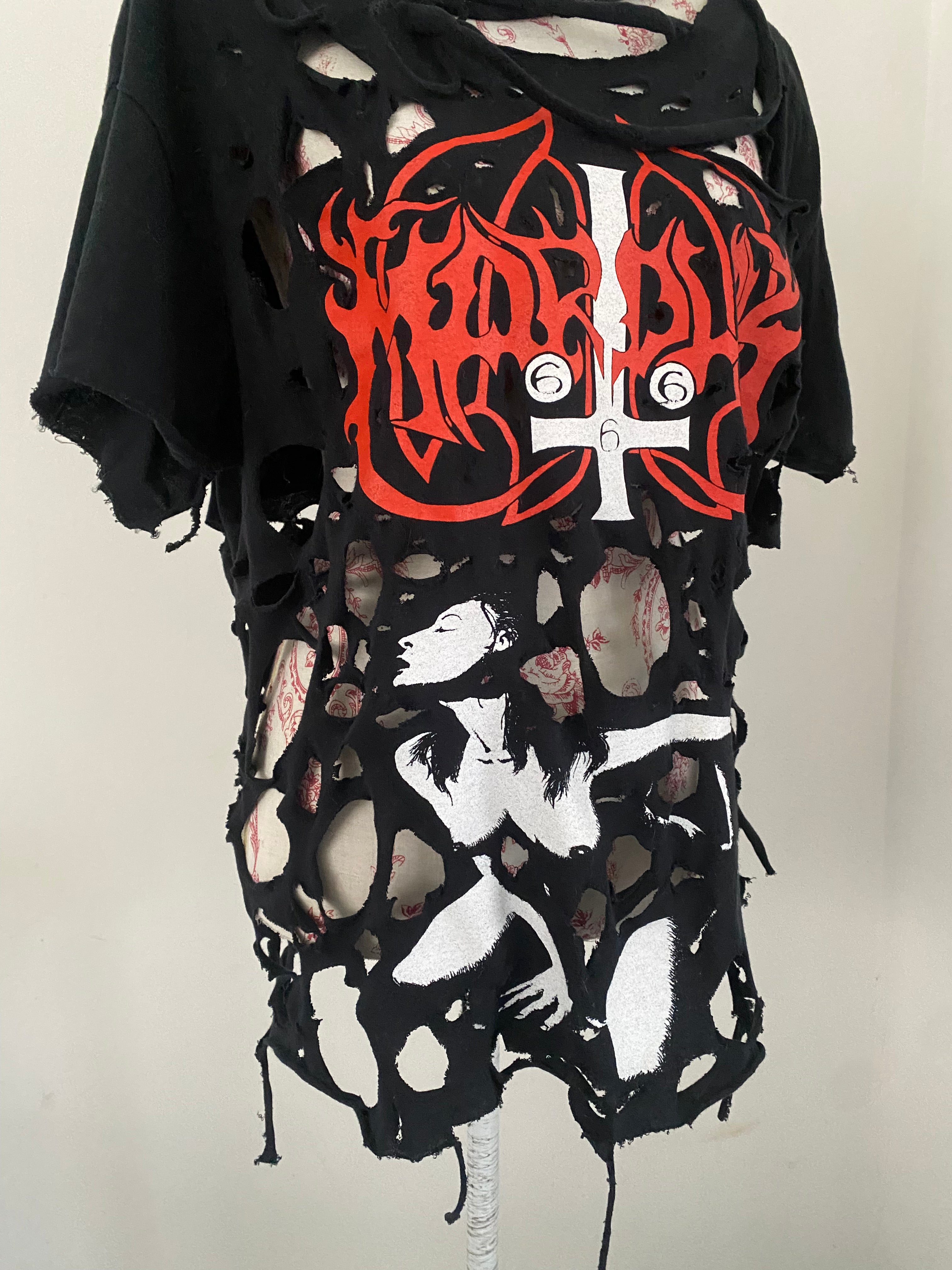 Upcycled Marduk 'Fuck Me Jesus' Metal T-shirt