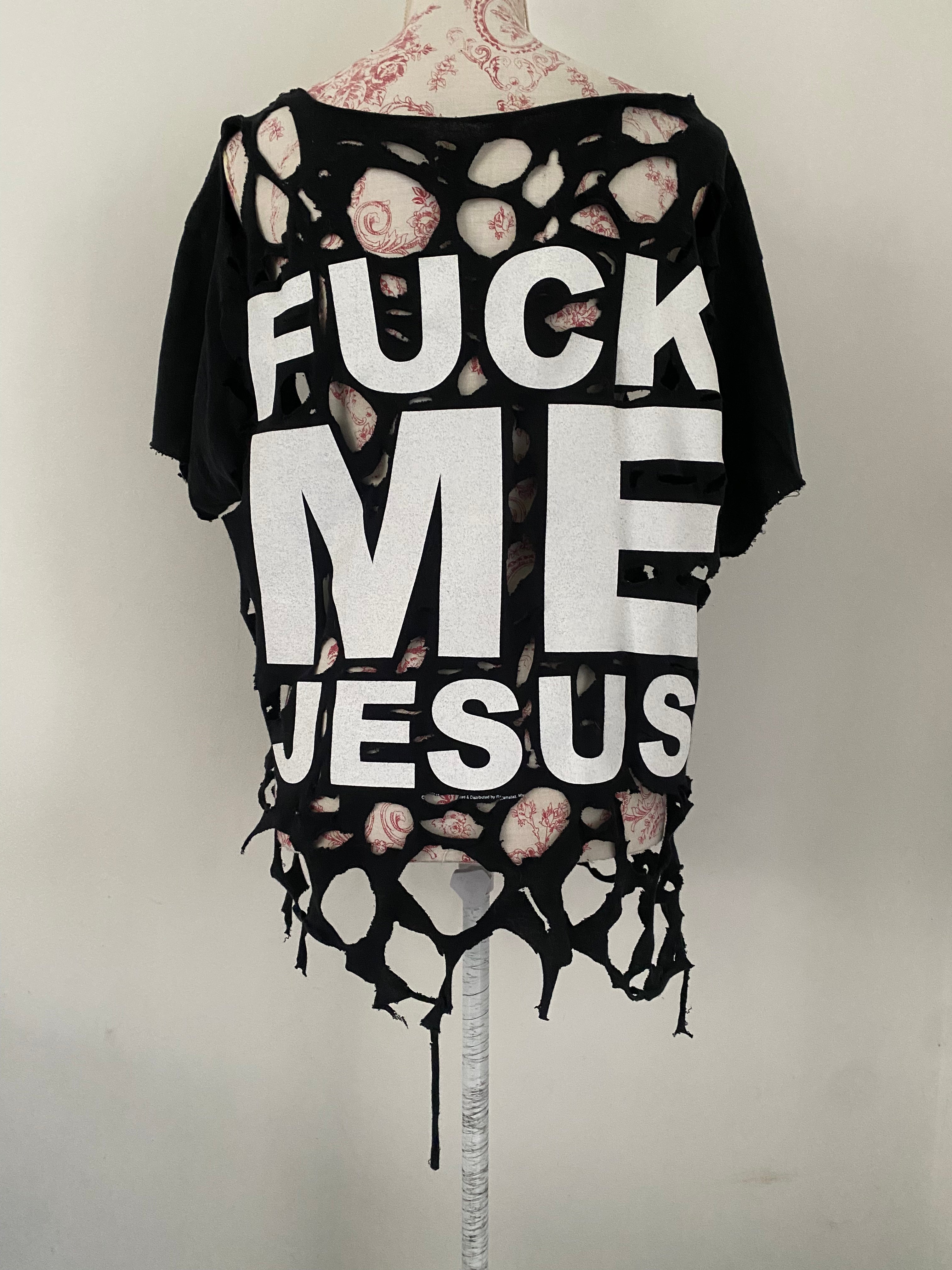 Upcycled Marduk 'Fuck Me Jesus' Metal T-shirt