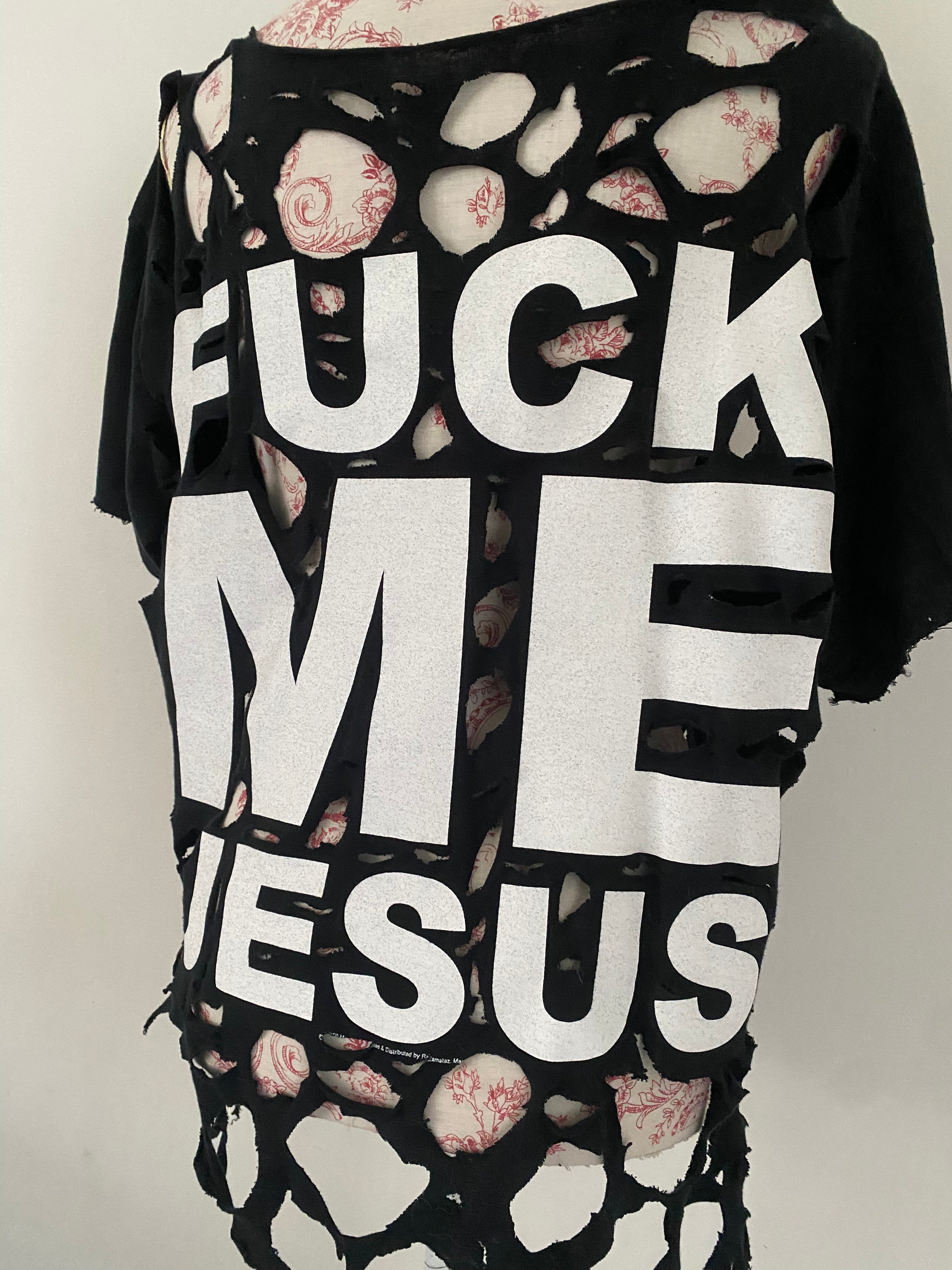Upcycled Marduk 'Fuck Me Jesus' Metal T-shirt