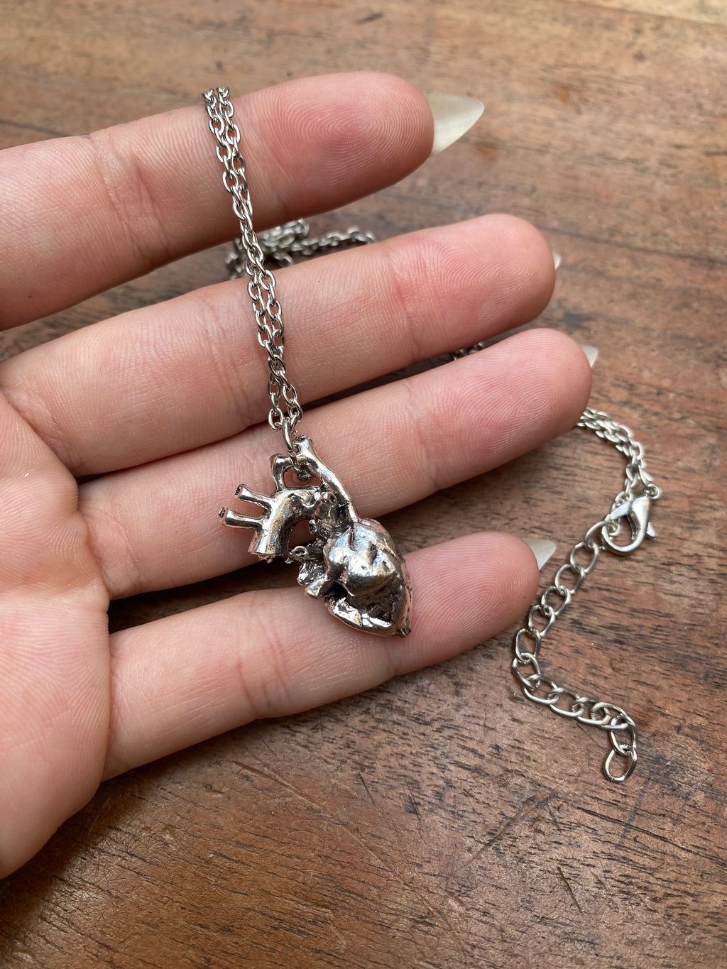 Anatomical Heart Pendant Necklace