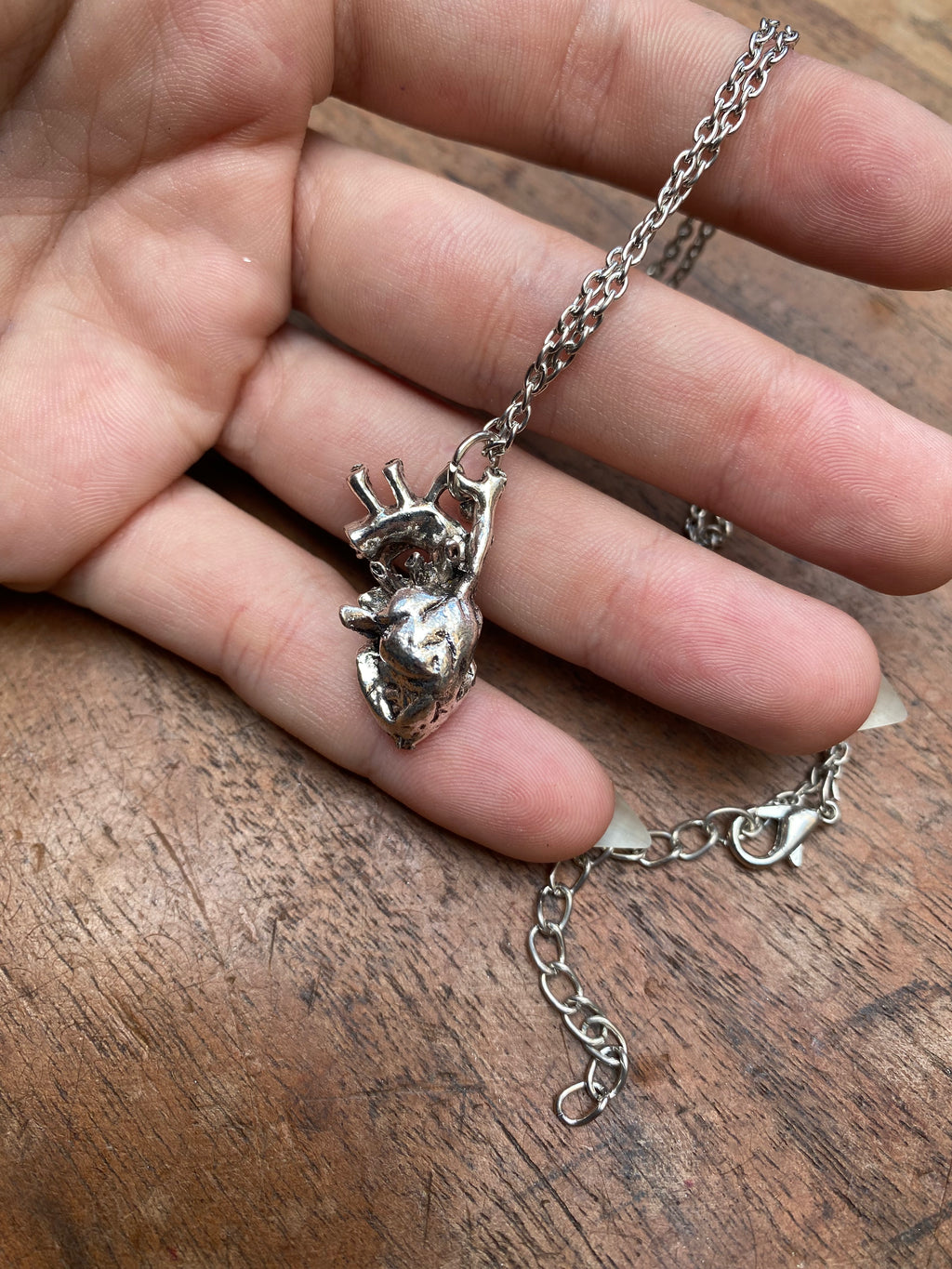 Anatomical Heart Pendant Necklace