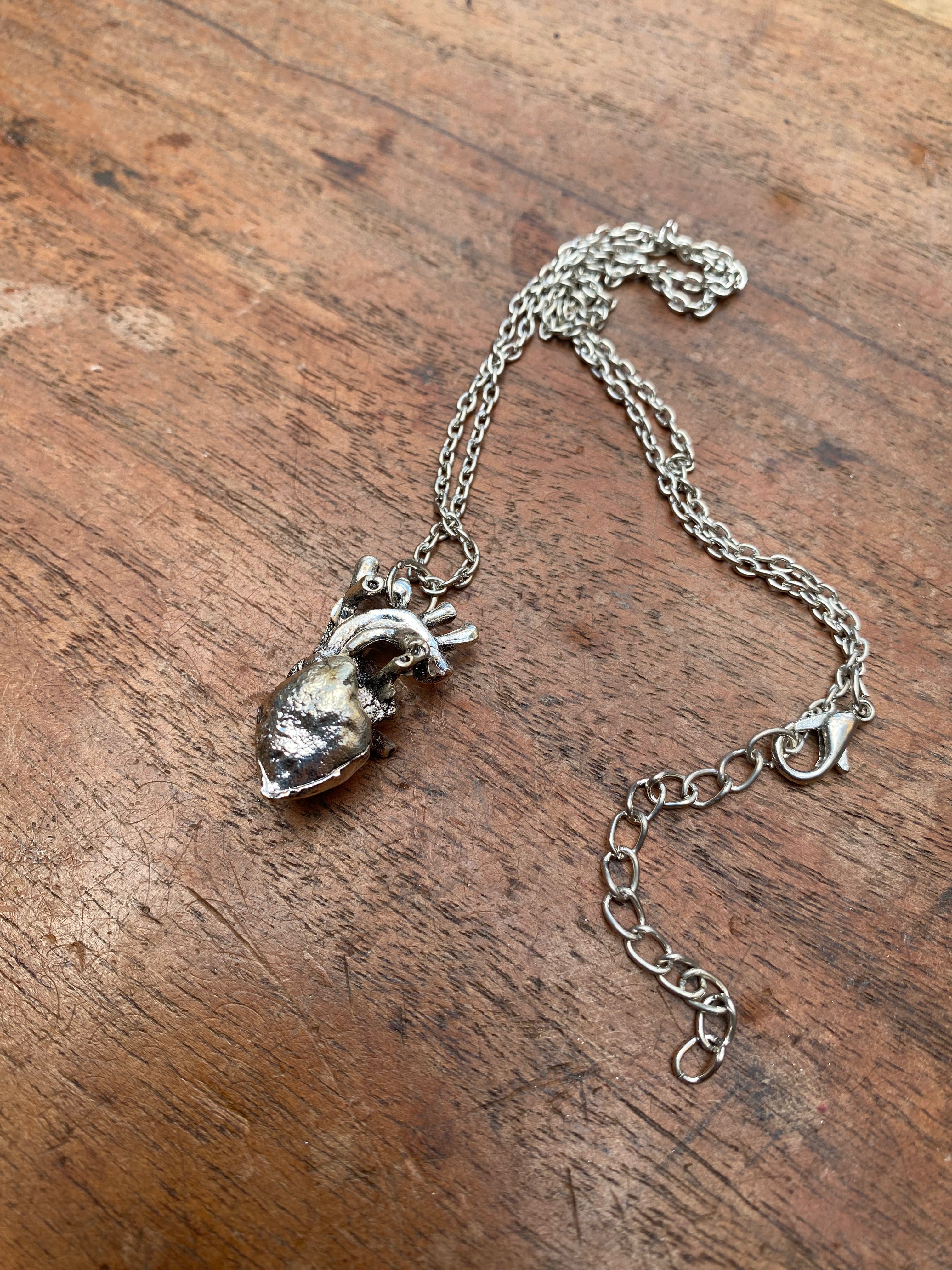 Anatomical Heart Pendant Necklace