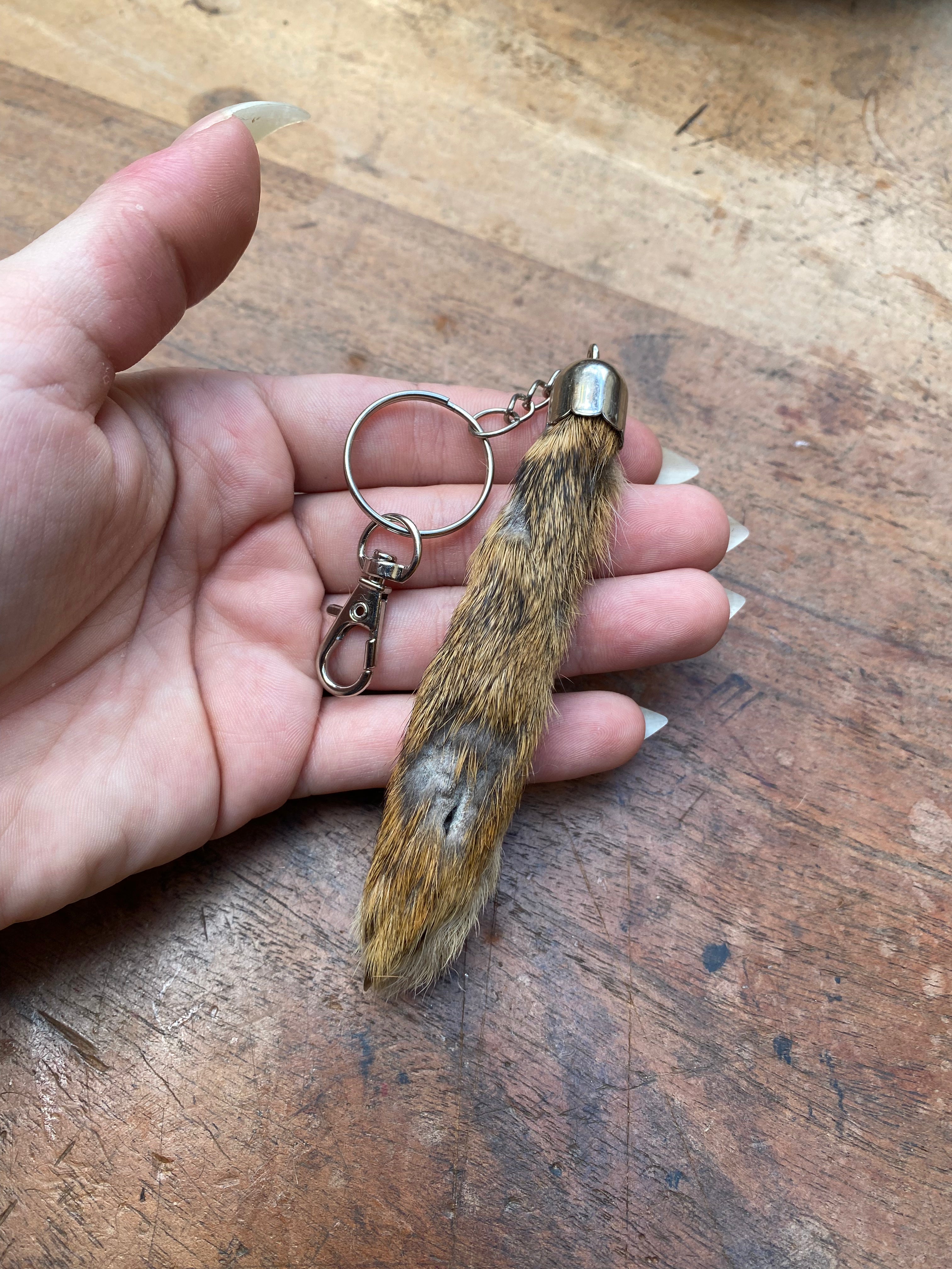 Rabbit Foot Keychain