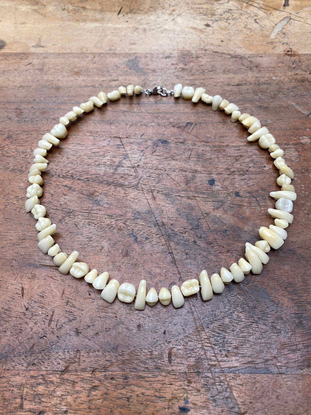 Antique Porcelain Dental Crowns Necklace