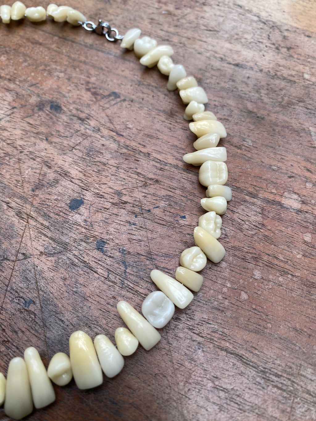 Antique Porcelain Dental Crowns Necklace