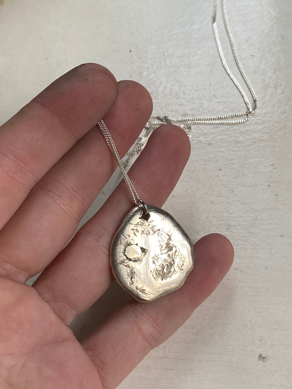 Sterling Silver, Tooth and CZ Necklace image 2