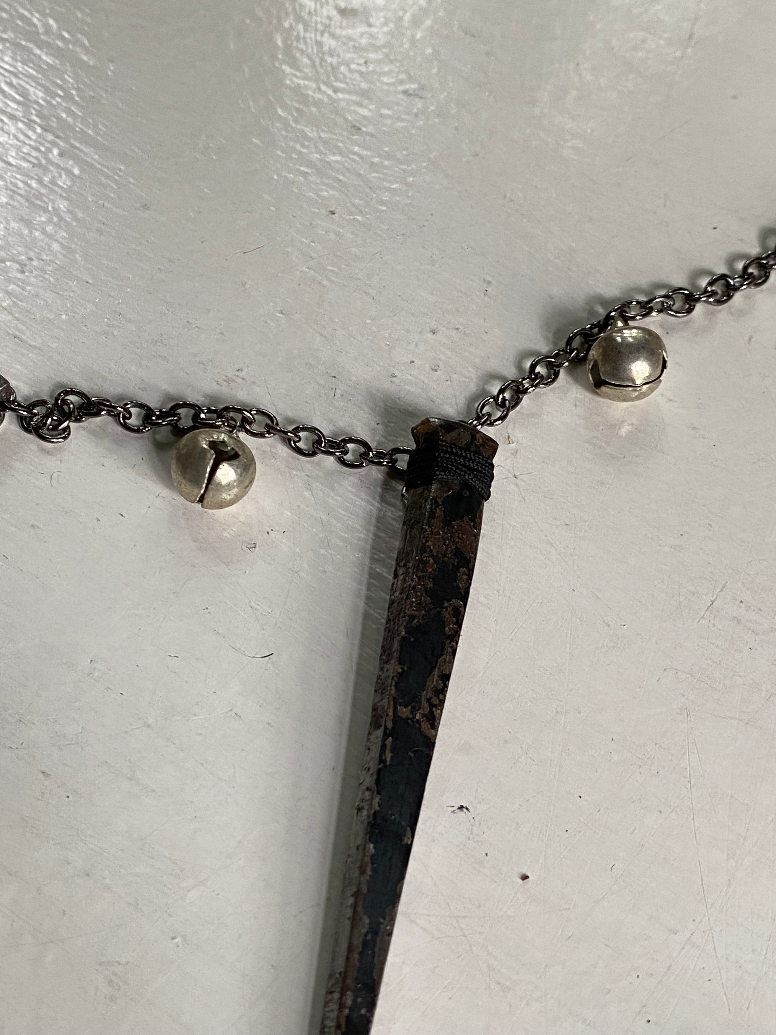 Coffin Nails and Small Bells Chain Necklace image 3