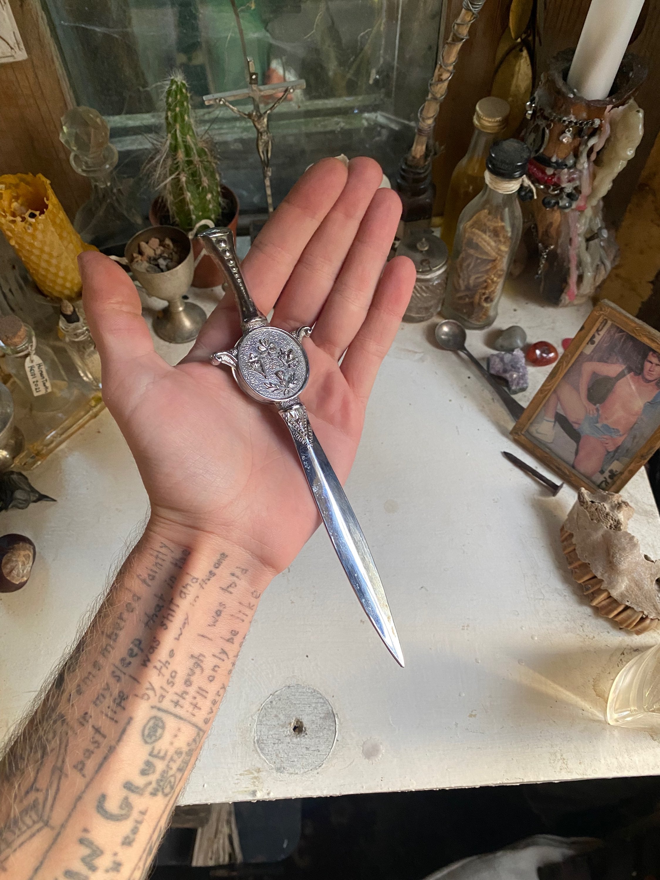 Vintage Nude Playing Card on a Letter Opener image 5