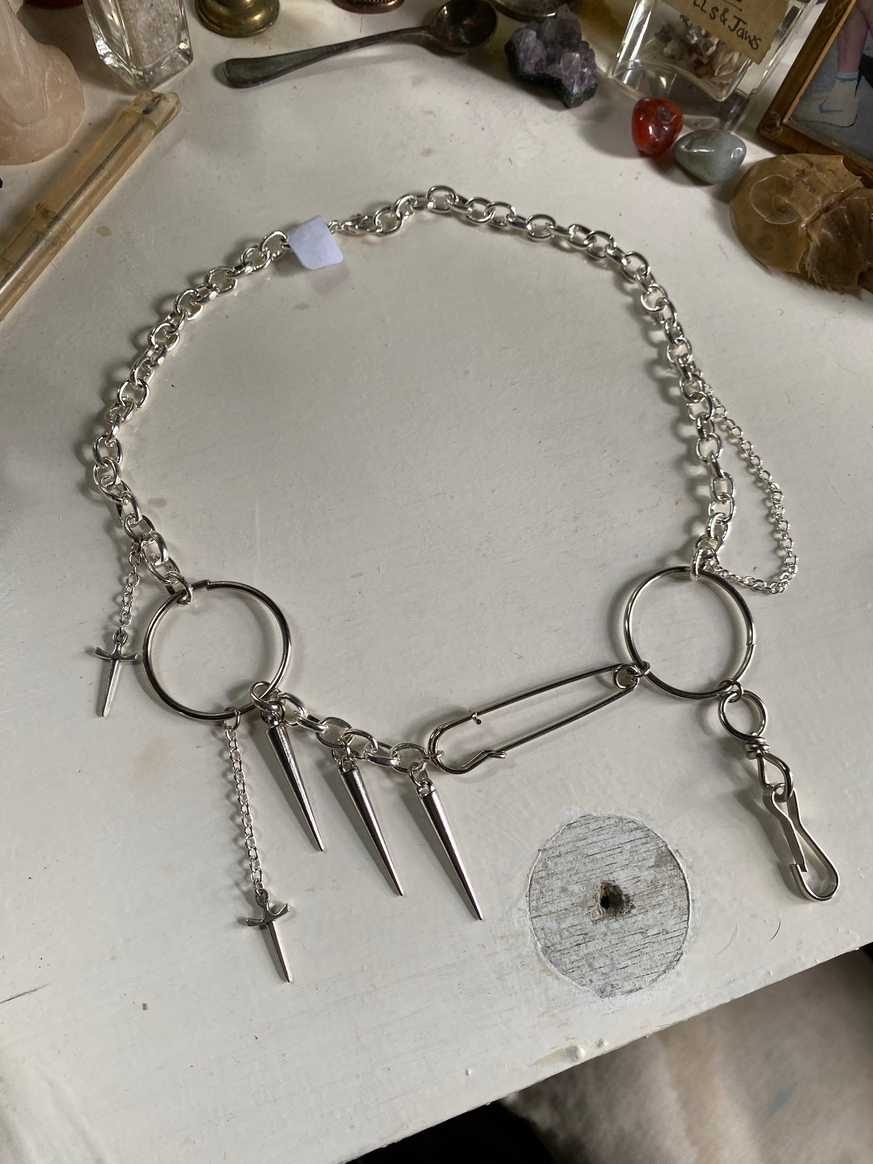 Assymetrical Necklace with Keychain Attachment  image 5