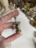 Green Scarab Beetle in Glass Dome Necklace image 0