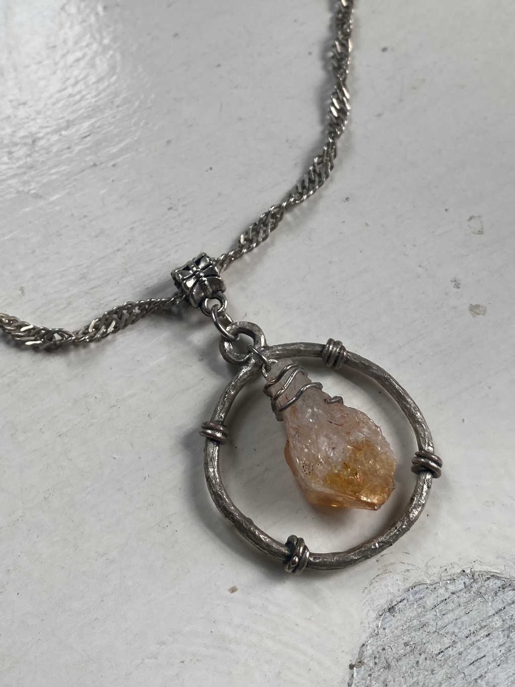 Raw Citrine Crystal Necklace image 3