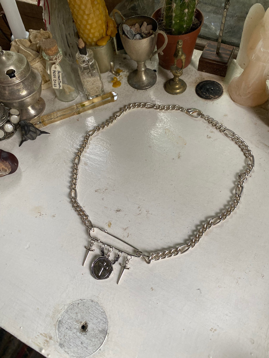 Crosses and Safety Pin Chain image 3