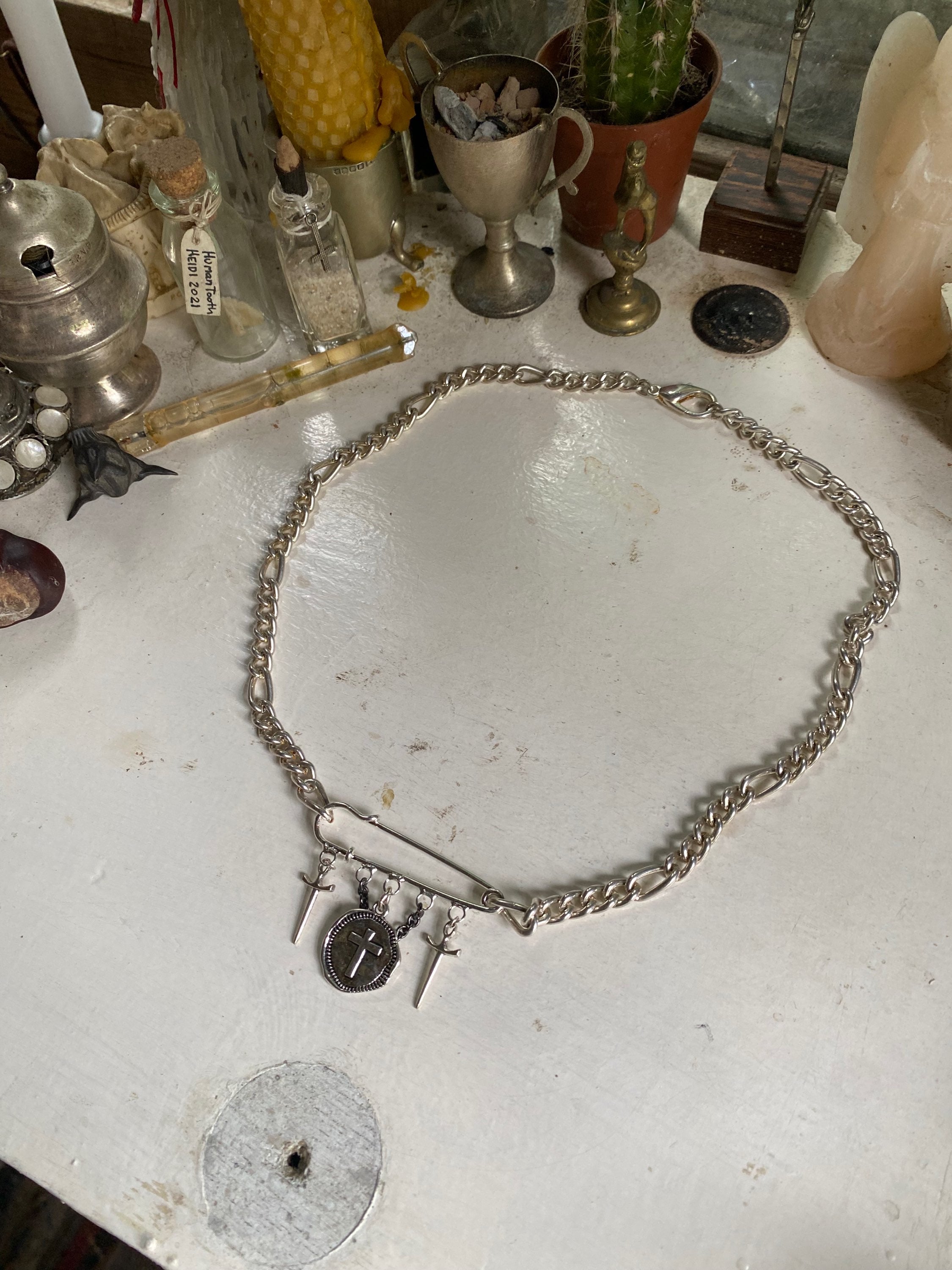 Crosses and Safety Pin Chain image 3