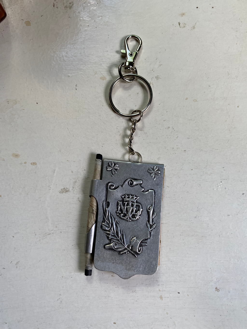 Notepad with Charcoal Pencil Keychain image 4