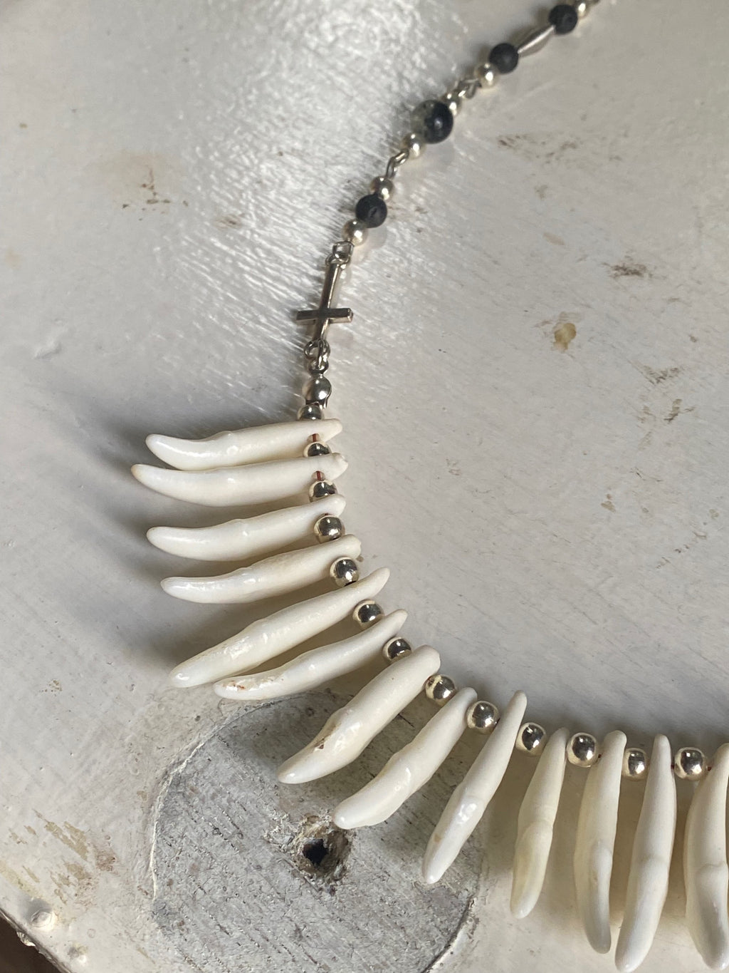 Coyote Teeth Necklace with Crosses image 3