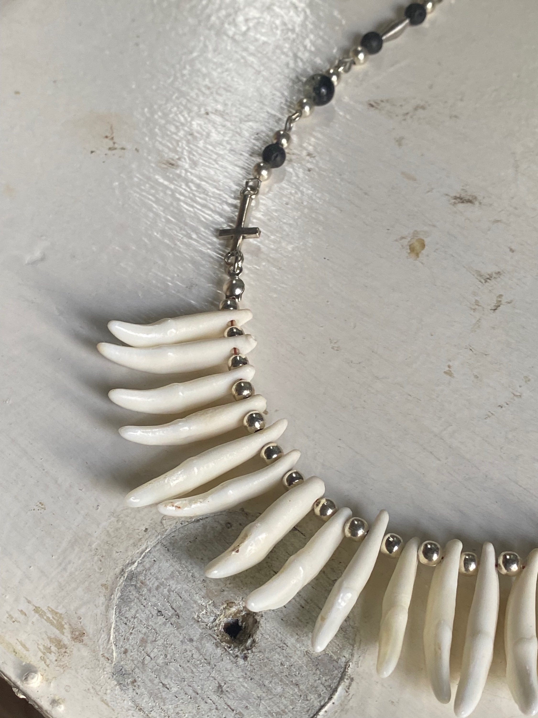 Coyote Teeth Necklace with Crosses image 3