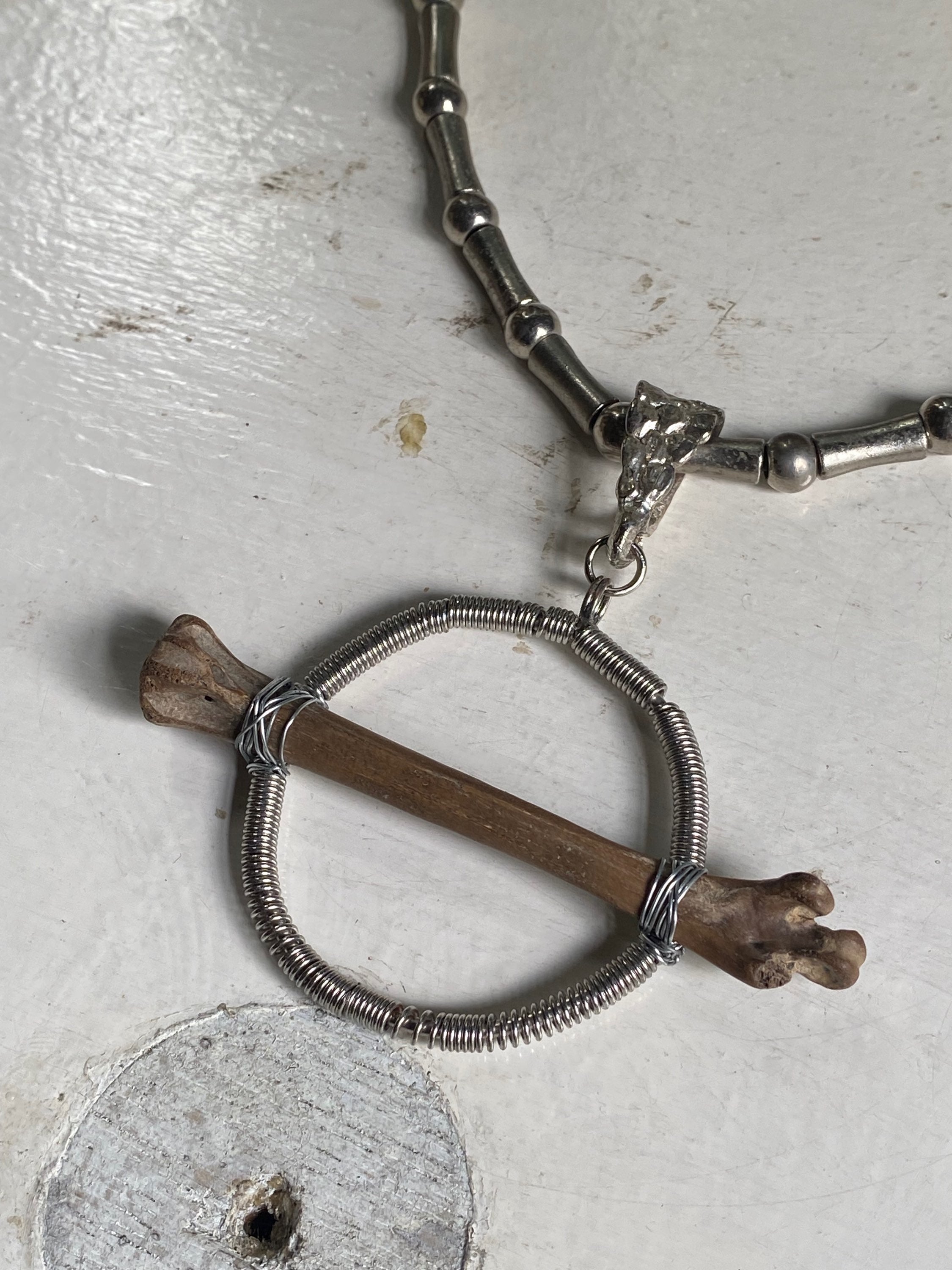 Fossilised Bone Orb Necklace image 2