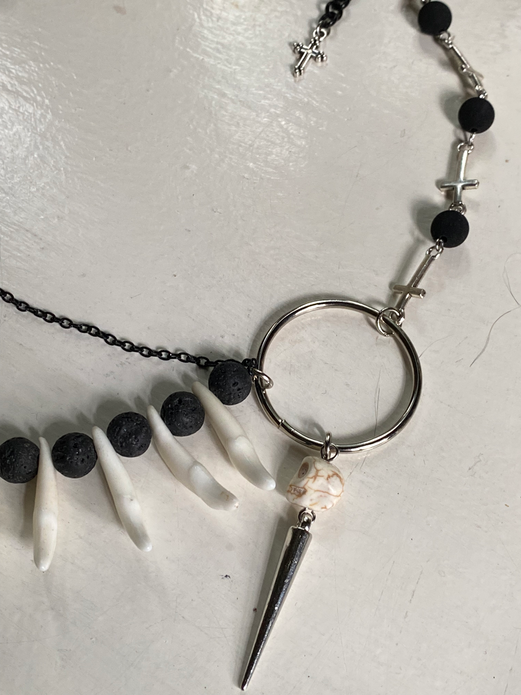 Coyote Teeth and Inverted Red Cross Necklace image 3
