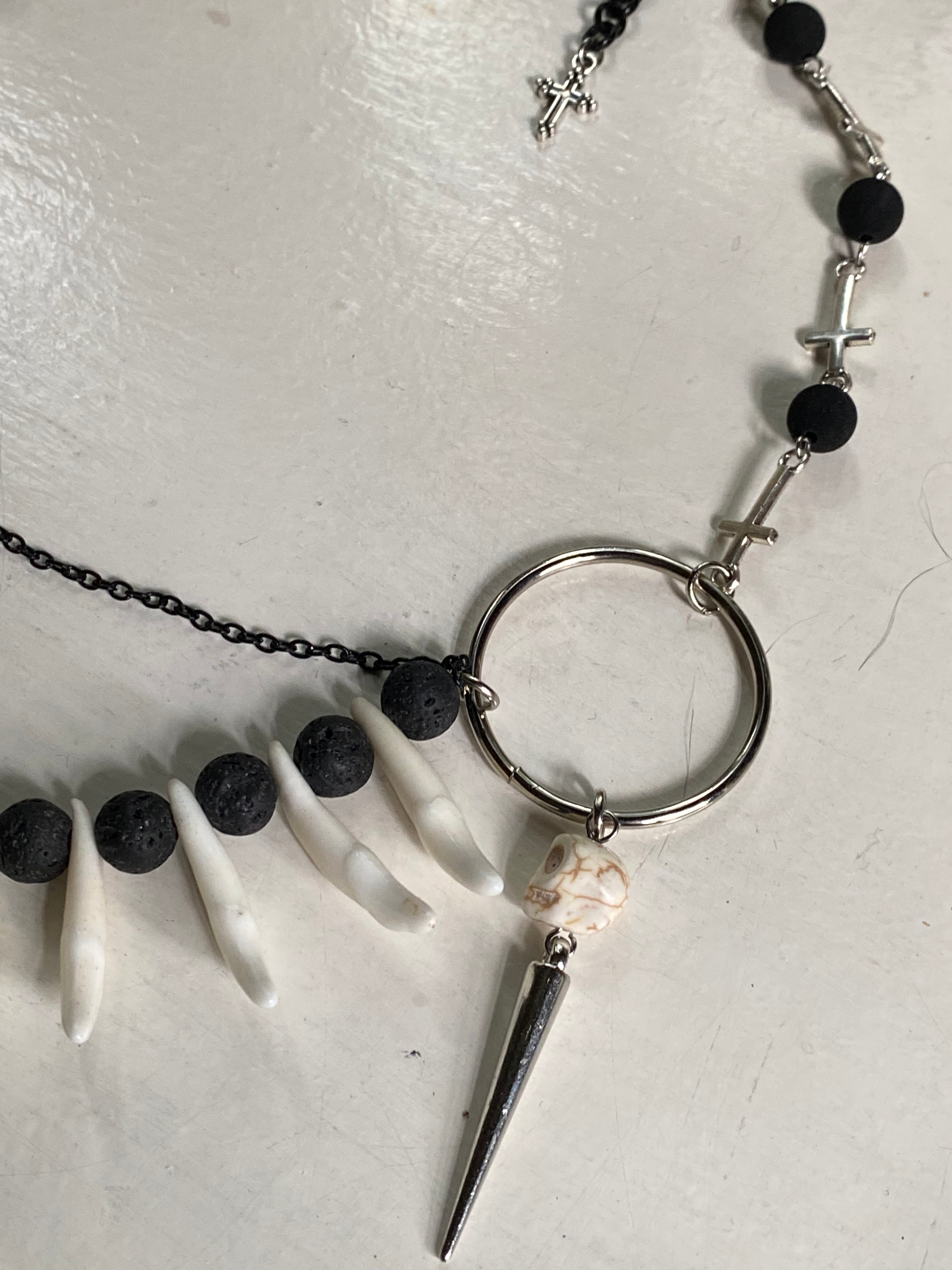 Coyote Teeth and Inverted Red Cross Necklace image 3