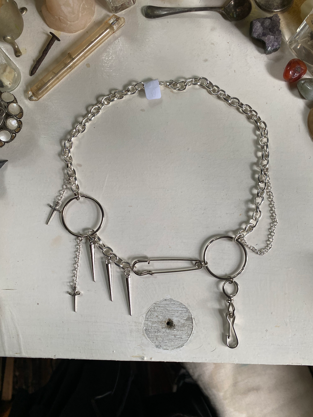 Assymetrical Necklace with Keychain Attachment  image 1