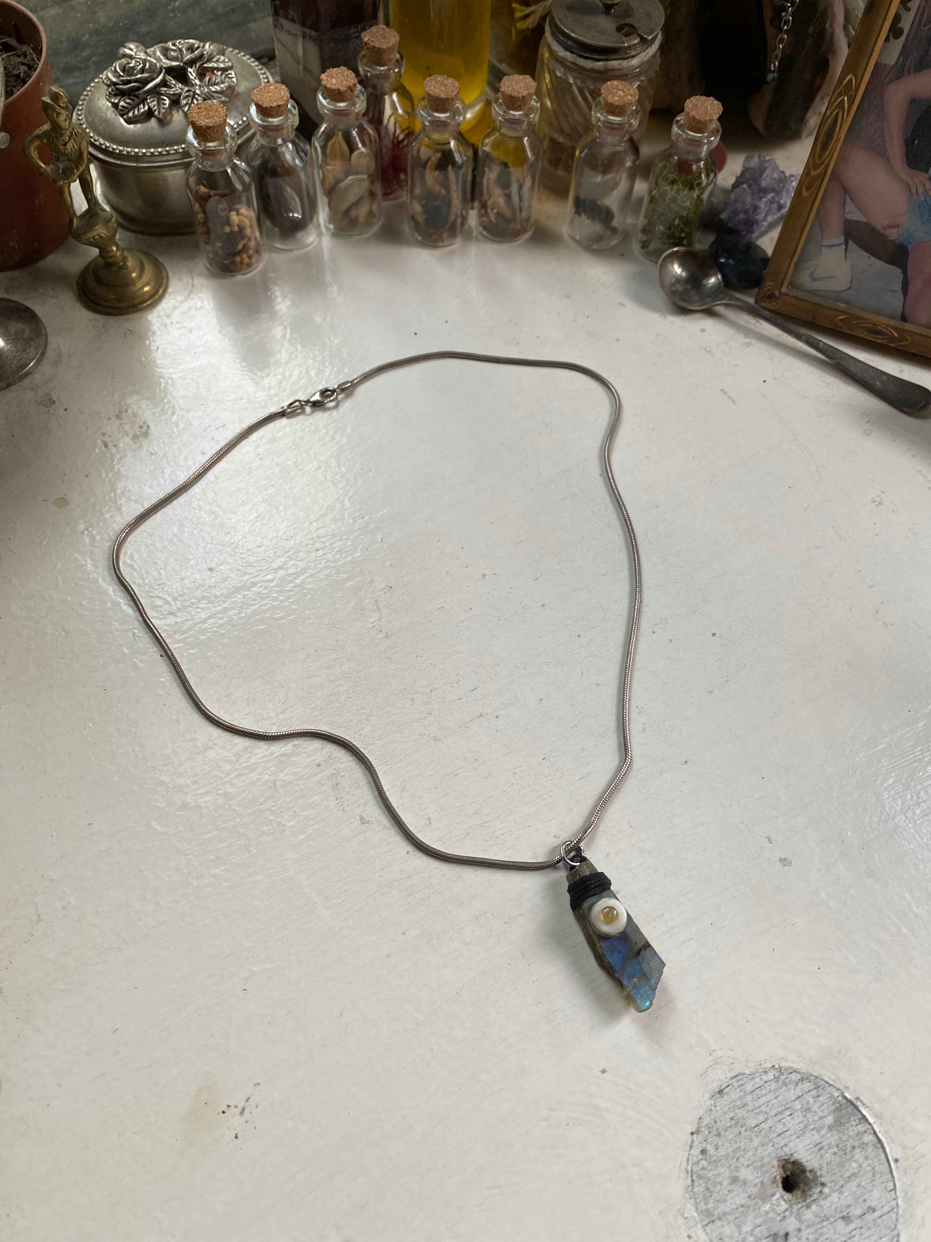 Raw Labradorite Necklace image 1