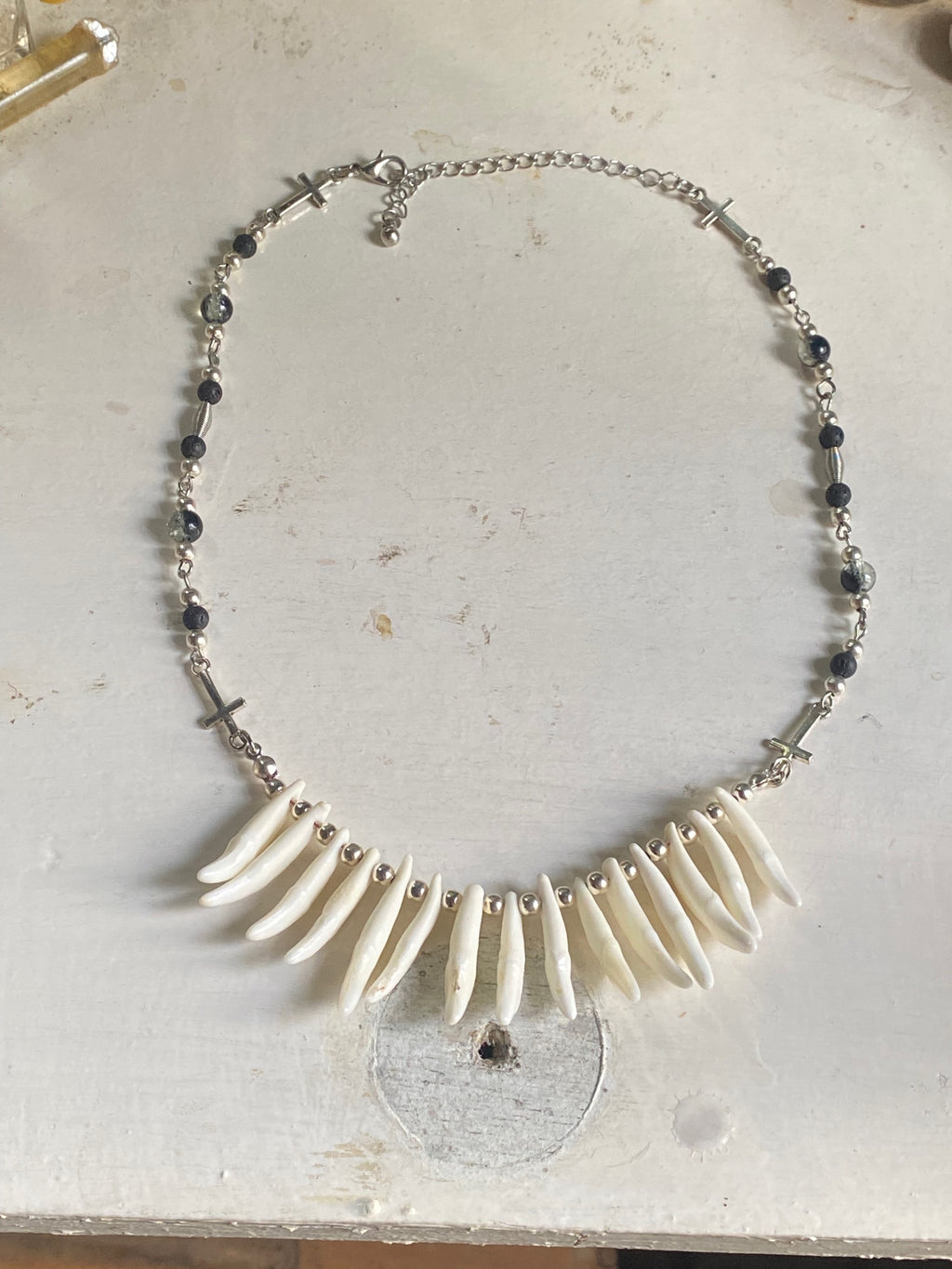 Coyote Teeth Necklace with Crosses image 2