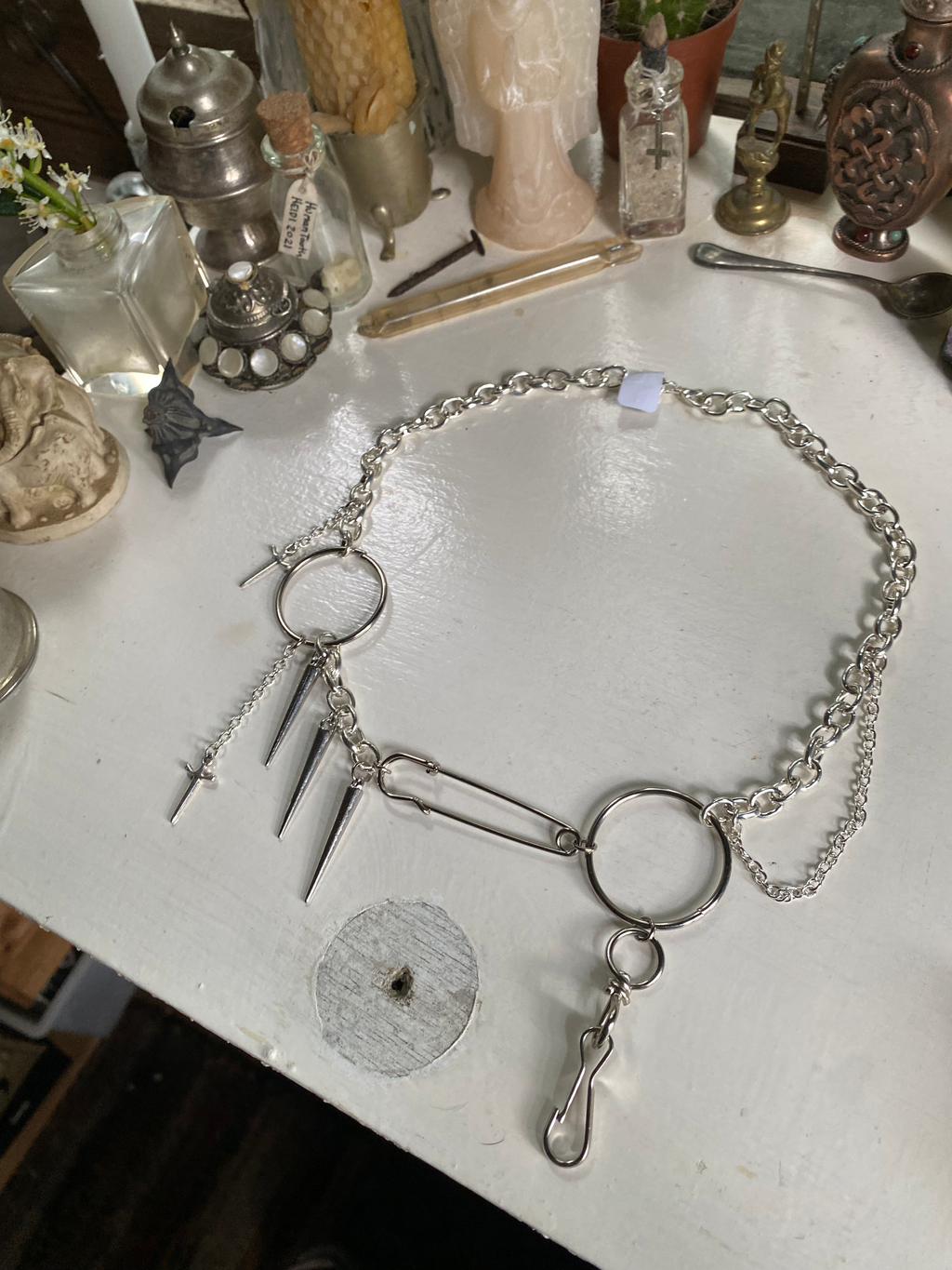 Assymetrical Necklace with Keychain Attachment  image 2