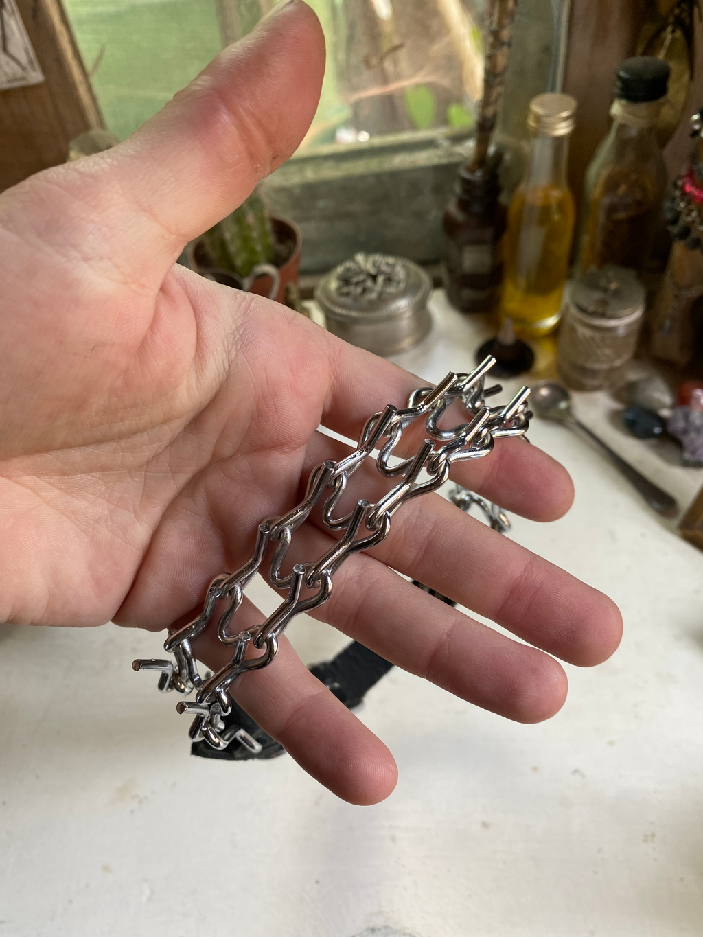 Spikes and Leather Collar image 3