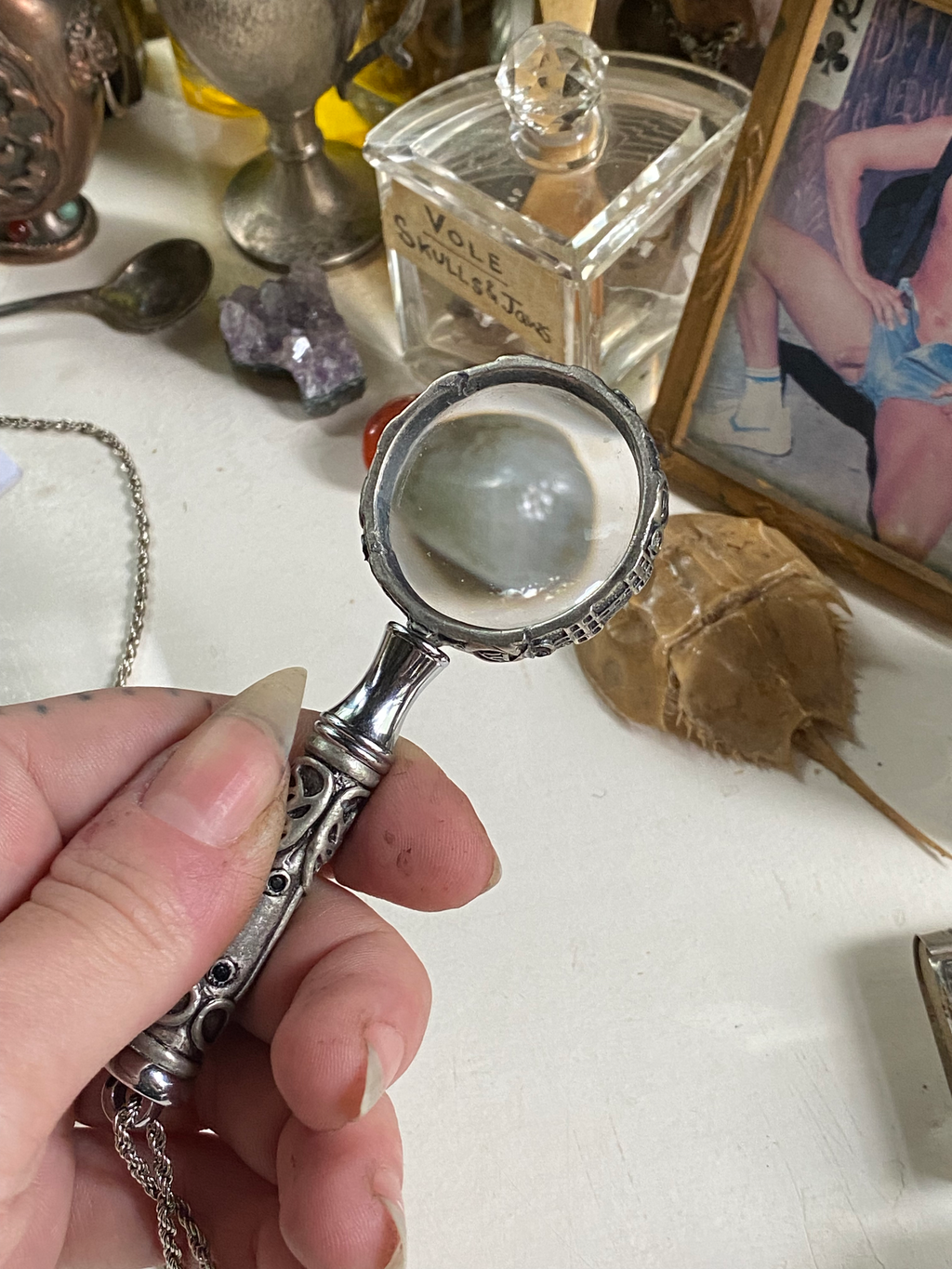 Magnifying Glass on a Chain Necklace image 3