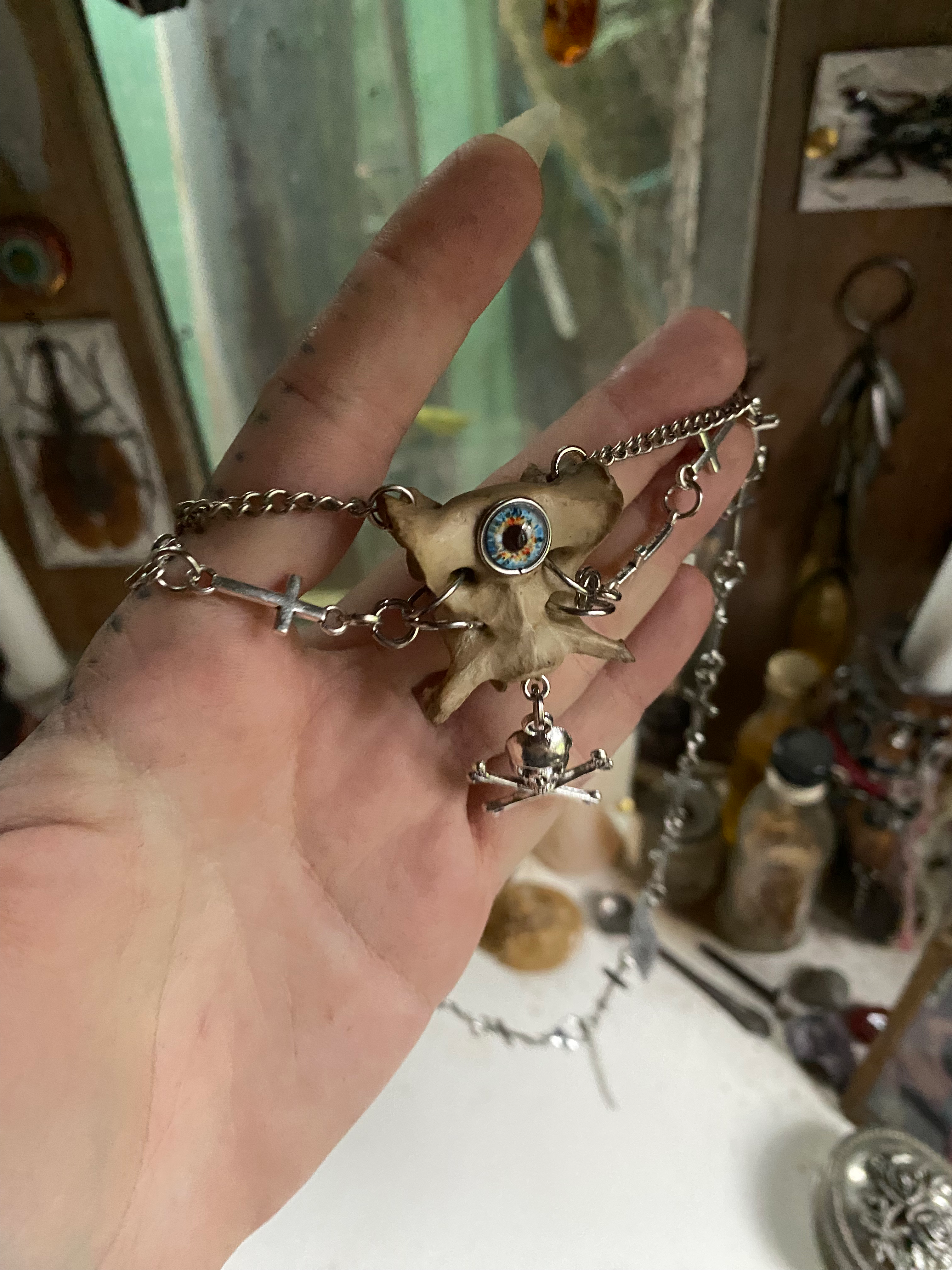 Tailbone, Eye and Crosses Necklace image 3