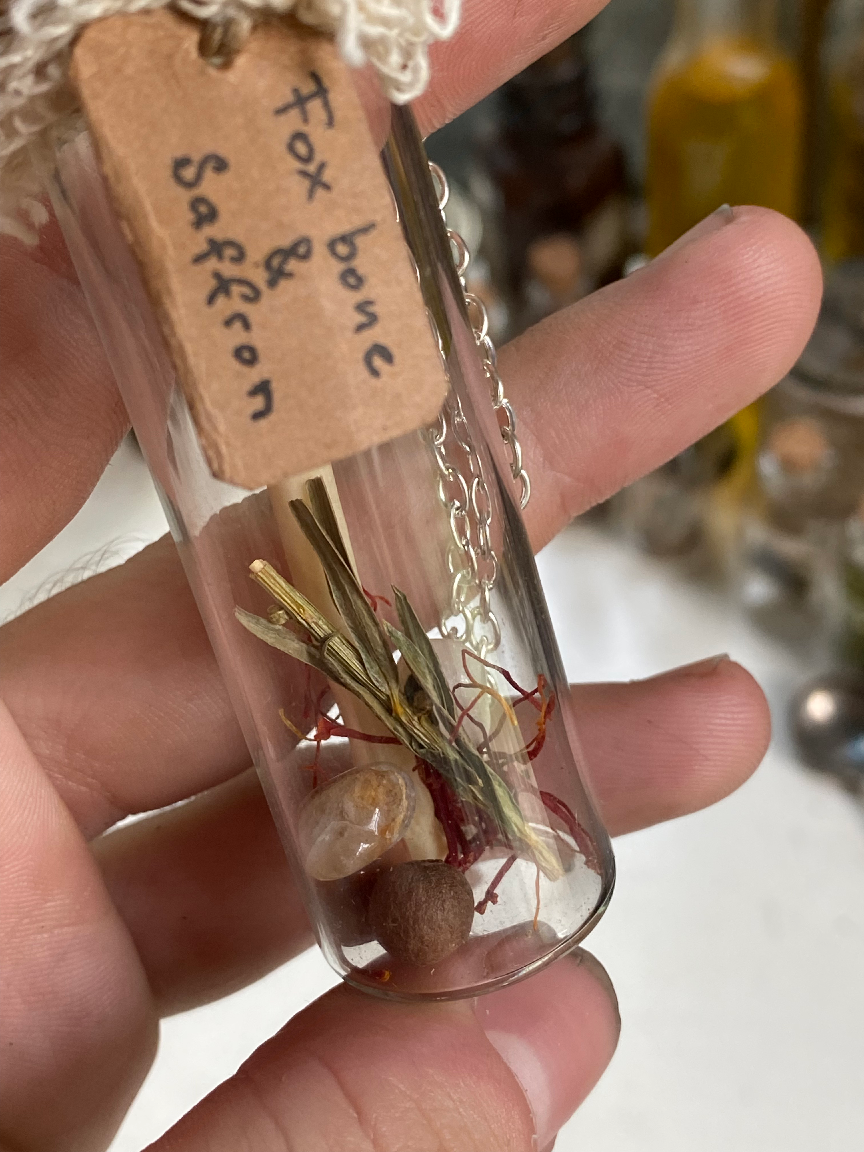 Fox Bone Spell Jar Necklace image 3